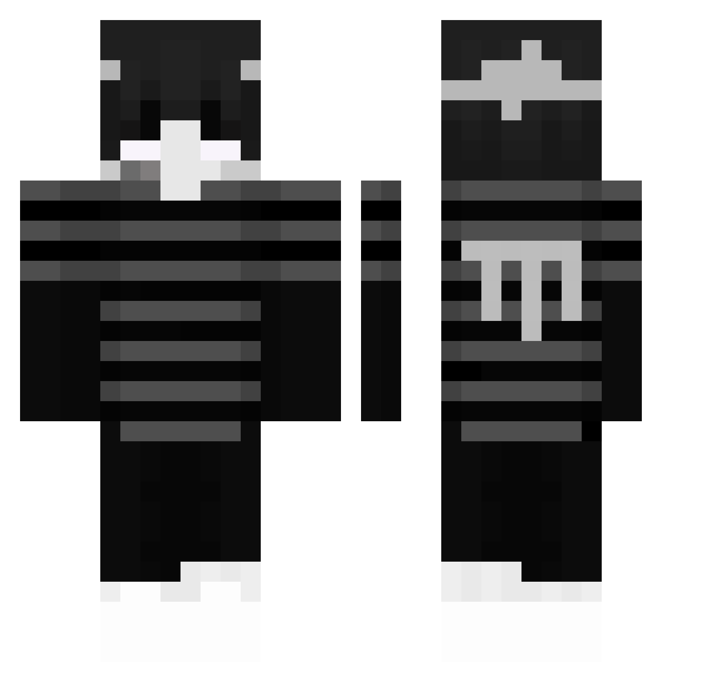 Spitzbua12345 Minecraft skin, front and back view