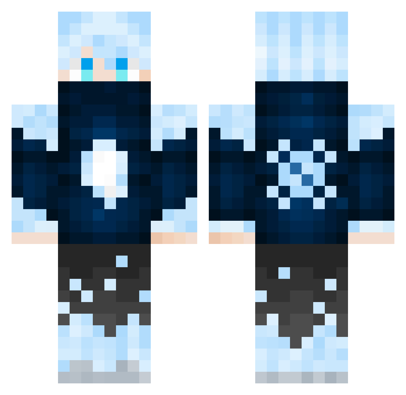 Brs_Bran Minecraft skin, front and back view