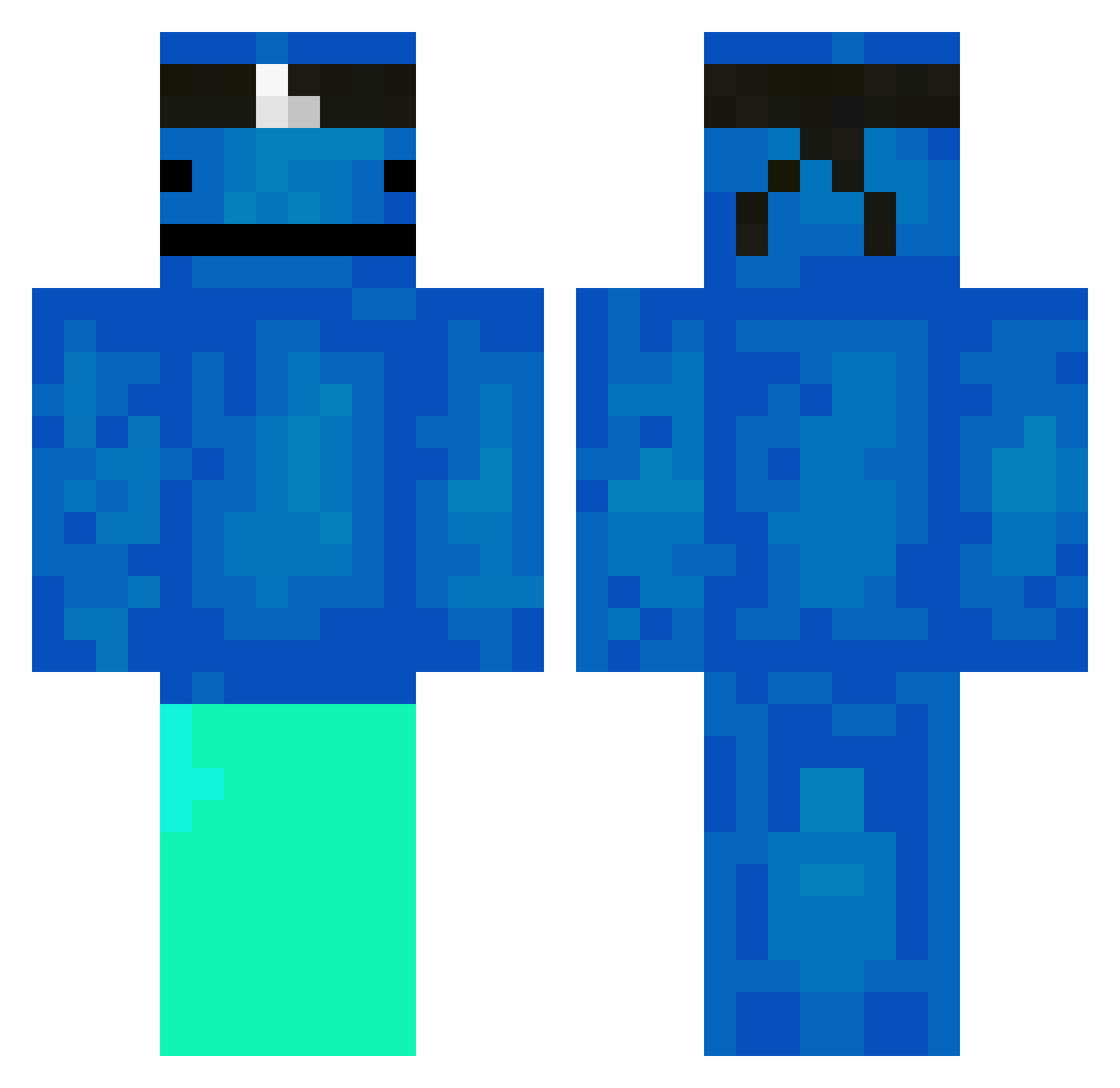 xANDREEASx Minecraft skin, front and back view