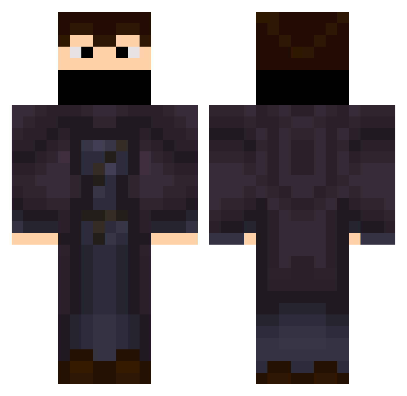 ste1an Minecraft skin, front and back view