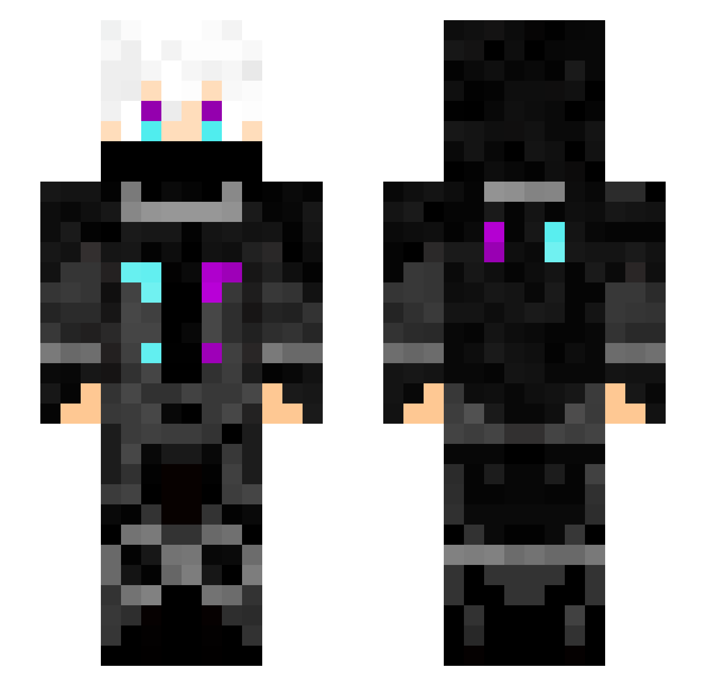 FakeLatino Minecraft skin, front and back view