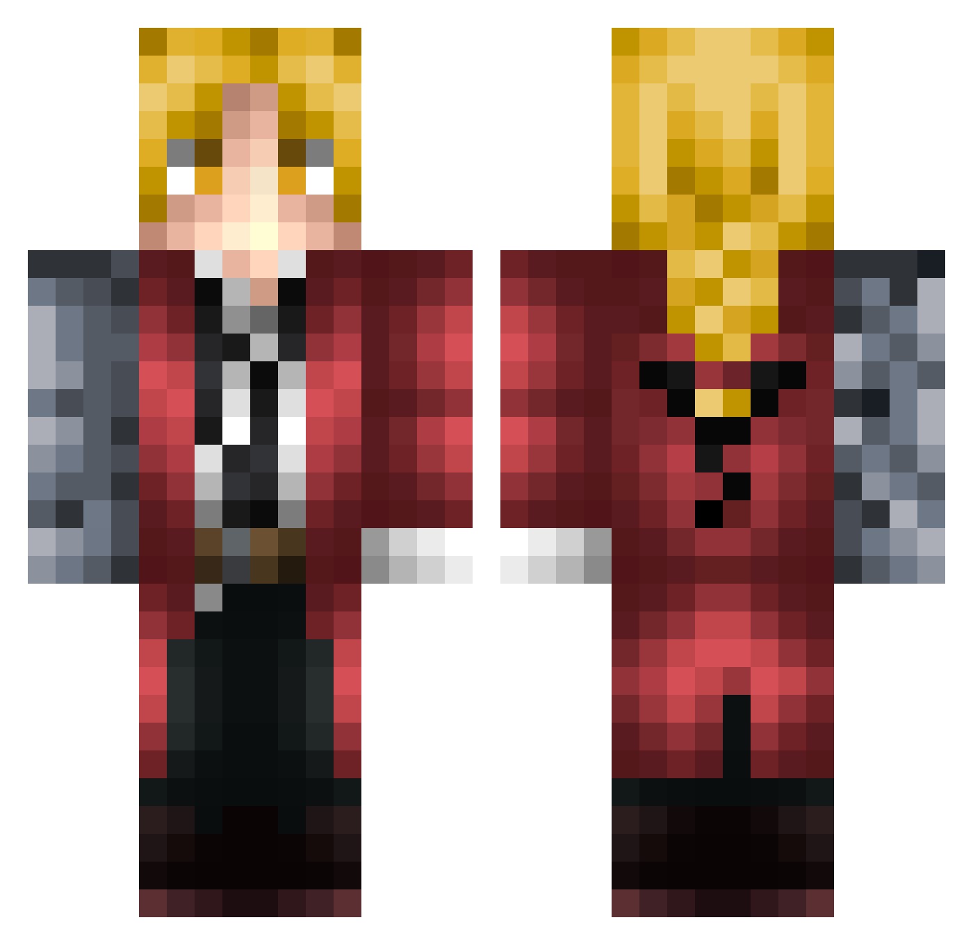 coltonsilk Minecraft skin, front and back view
