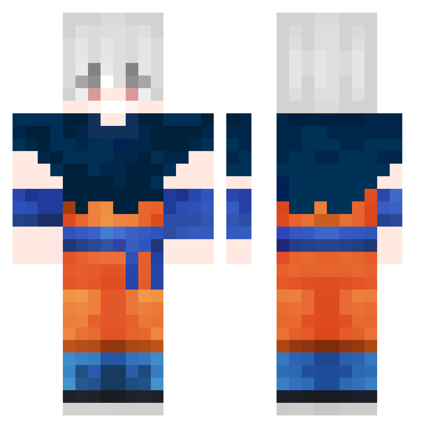 Shrb Minecraft skin, front and back view