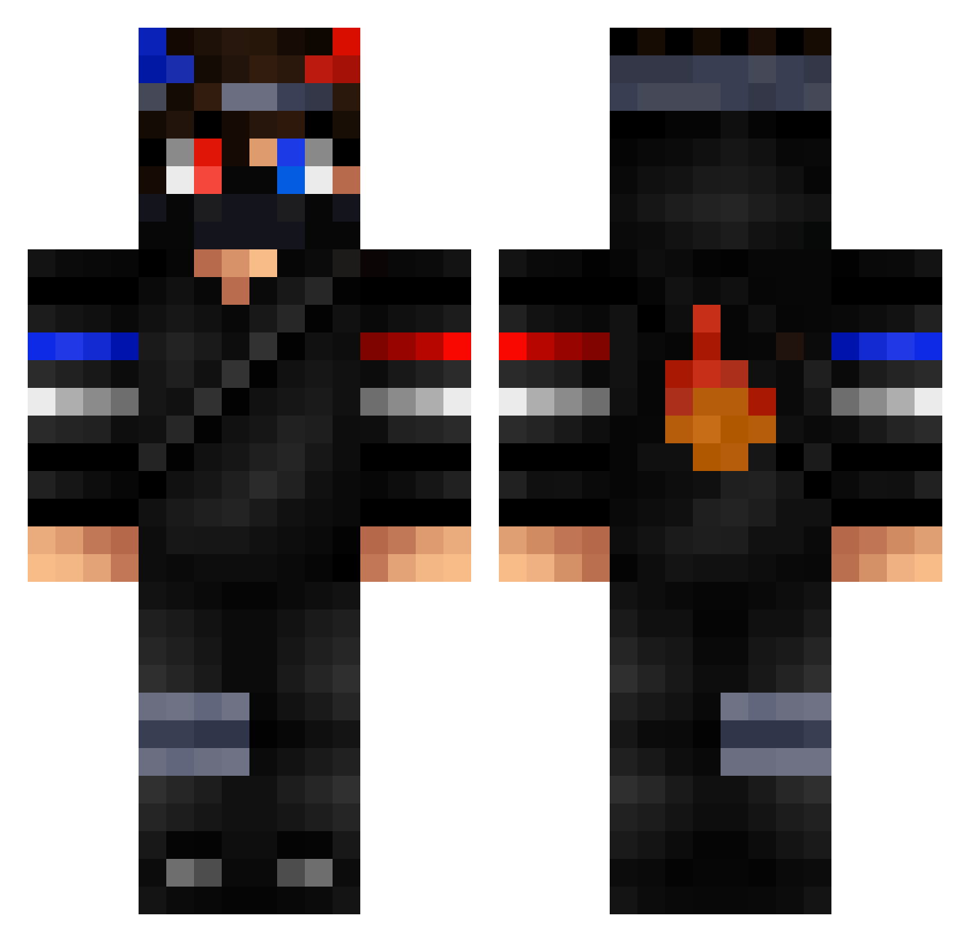 Richarddd_ Minecraft skin, front and back view