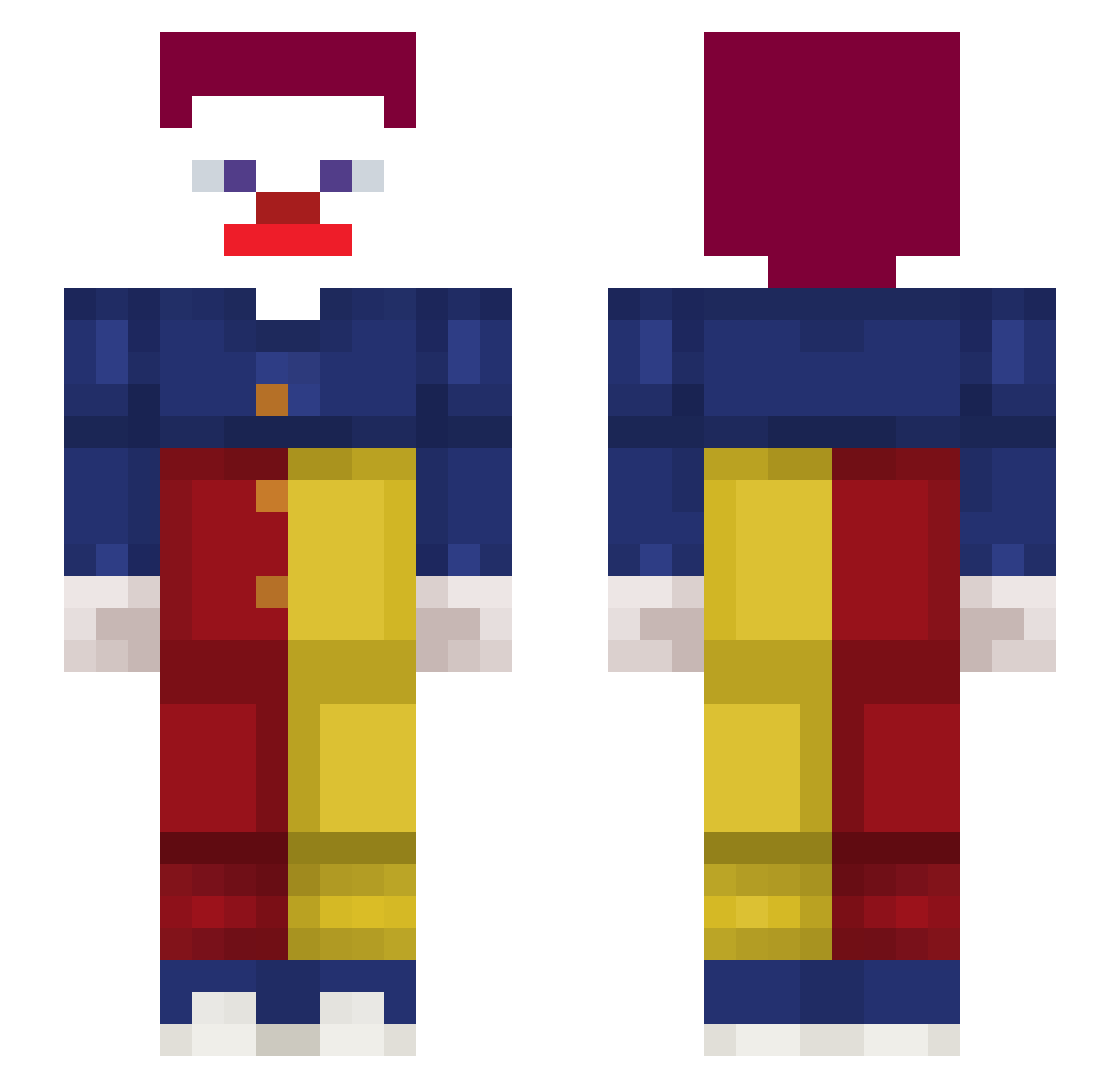 Nocturnal_Rain Minecraft skin, front and back view