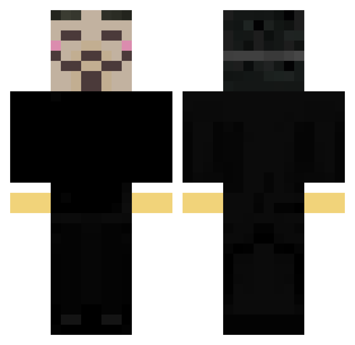 Antelopezz Minecraft skin, front and back view