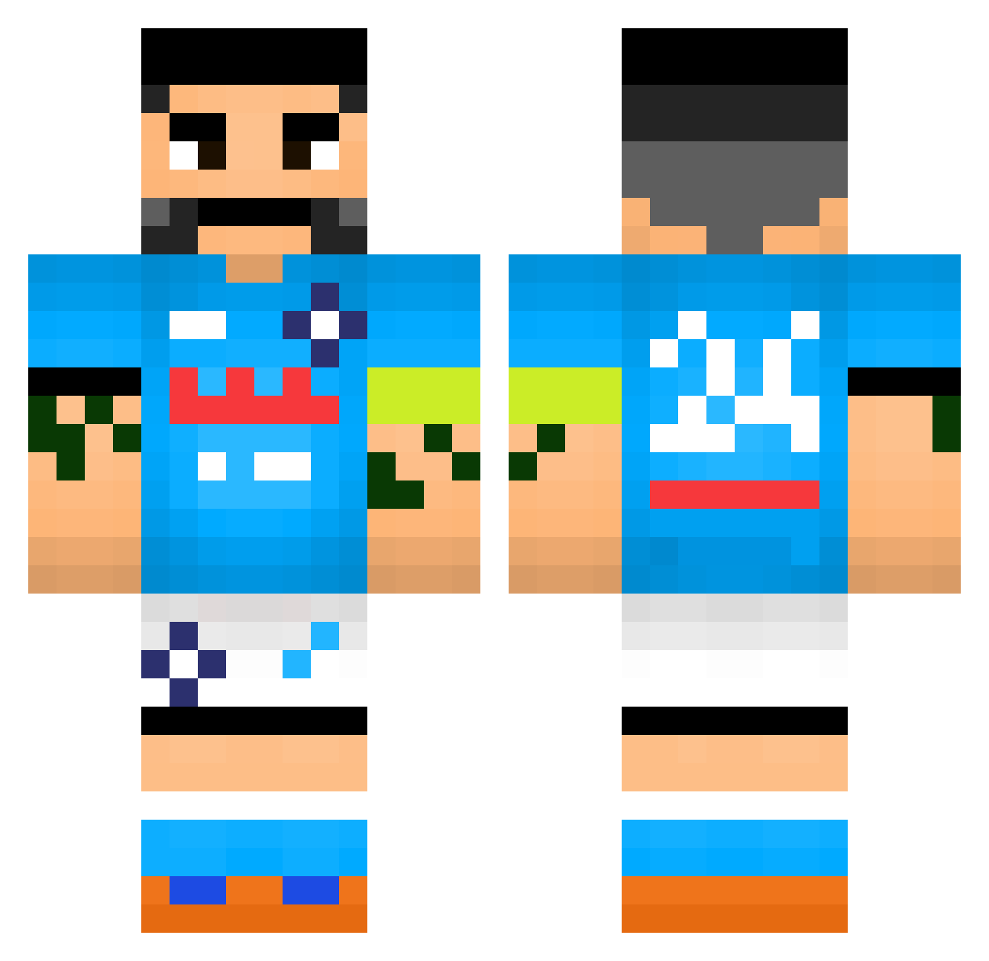 1_Juju_1 Minecraft skin, front and back view