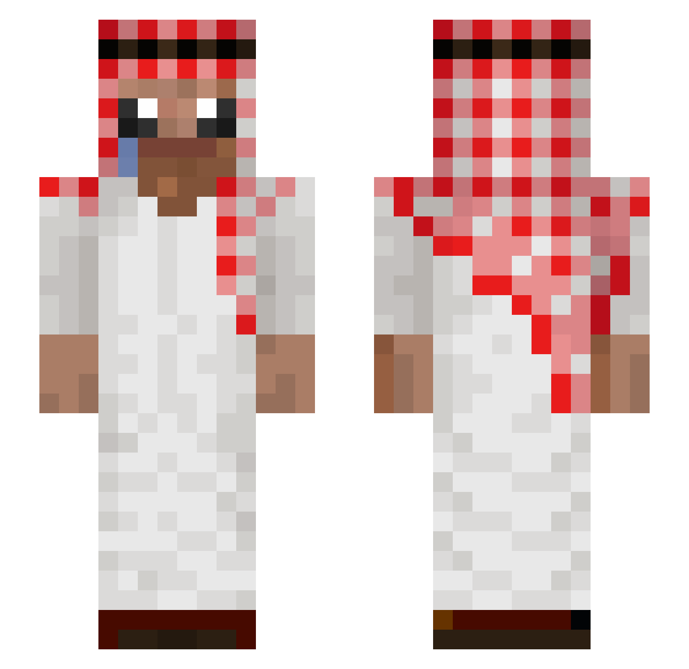 skbkd Minecraft skin, front and back view