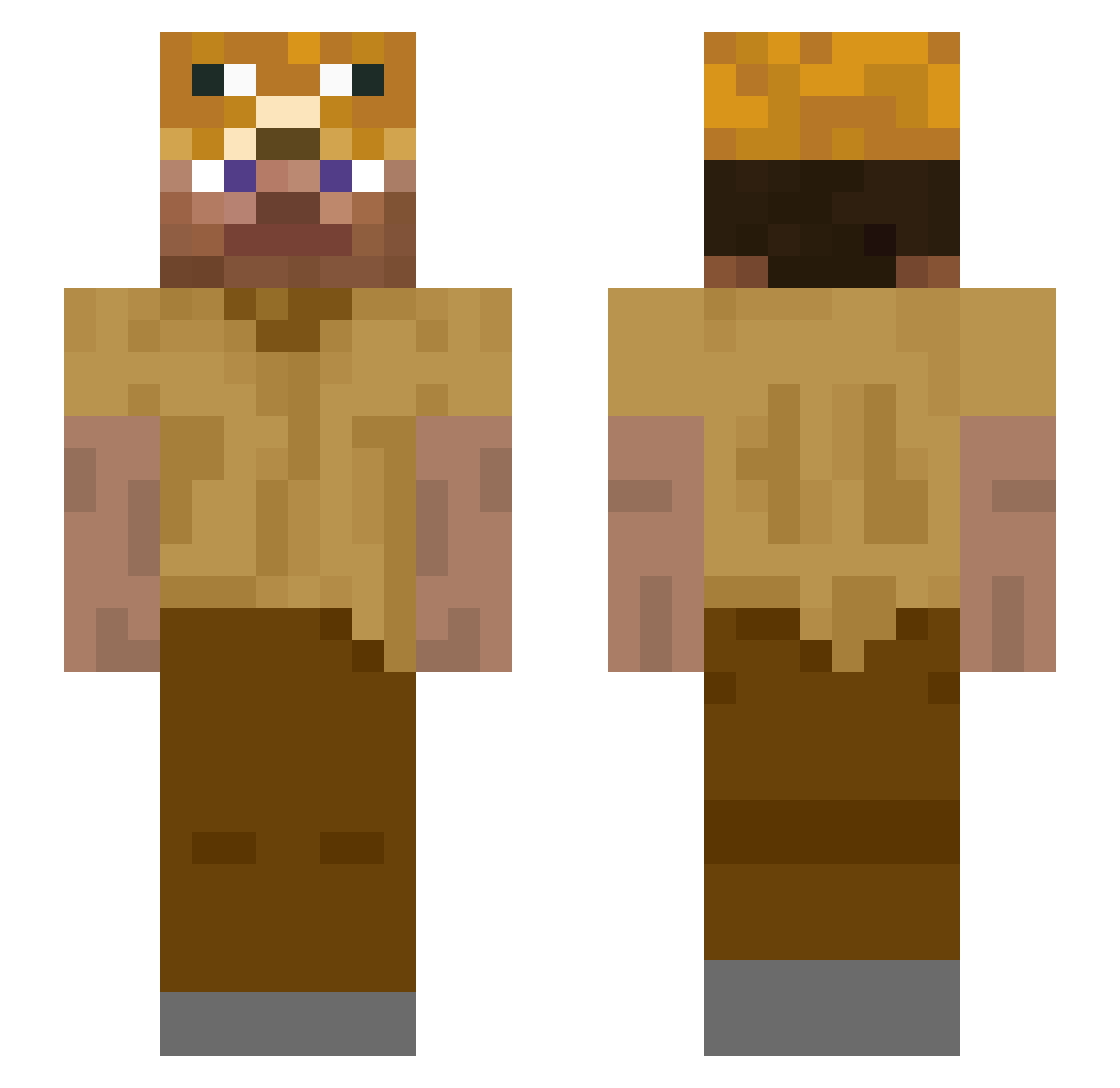 circlenoises Minecraft skin, front and back view