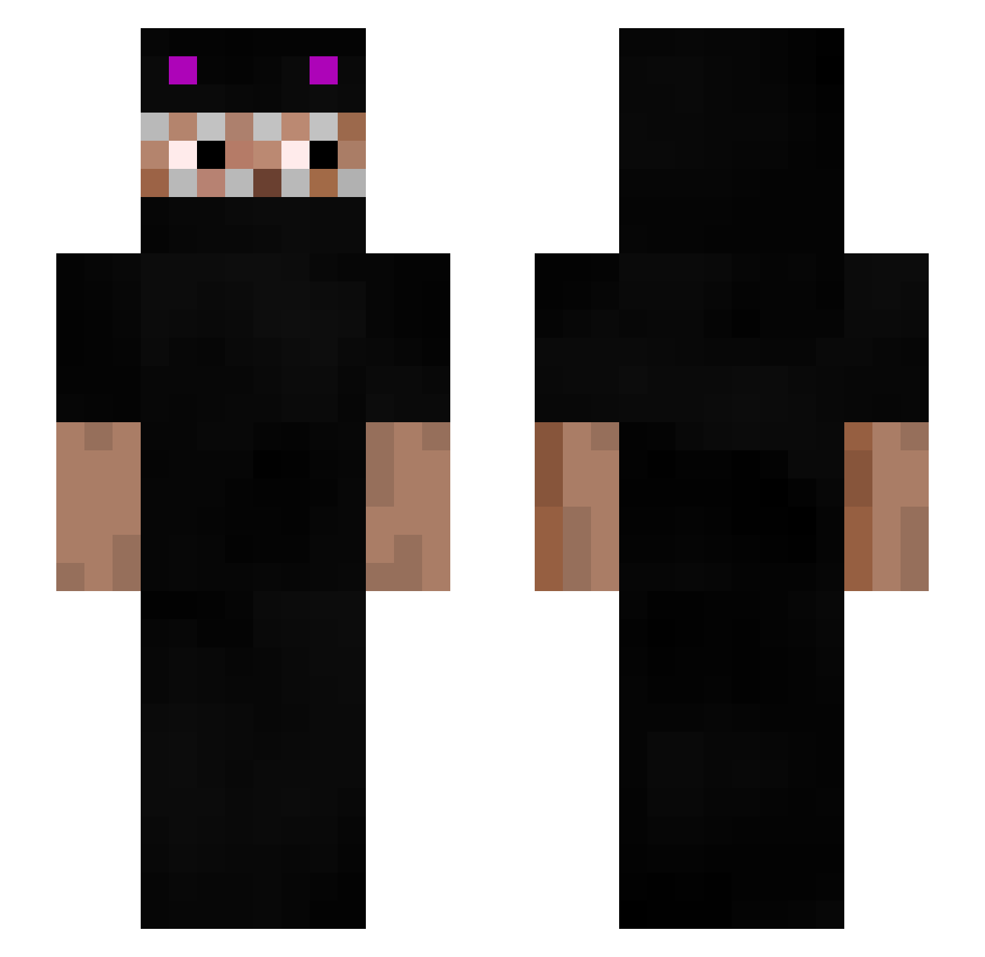 ridtf Minecraft skin, front and back view
