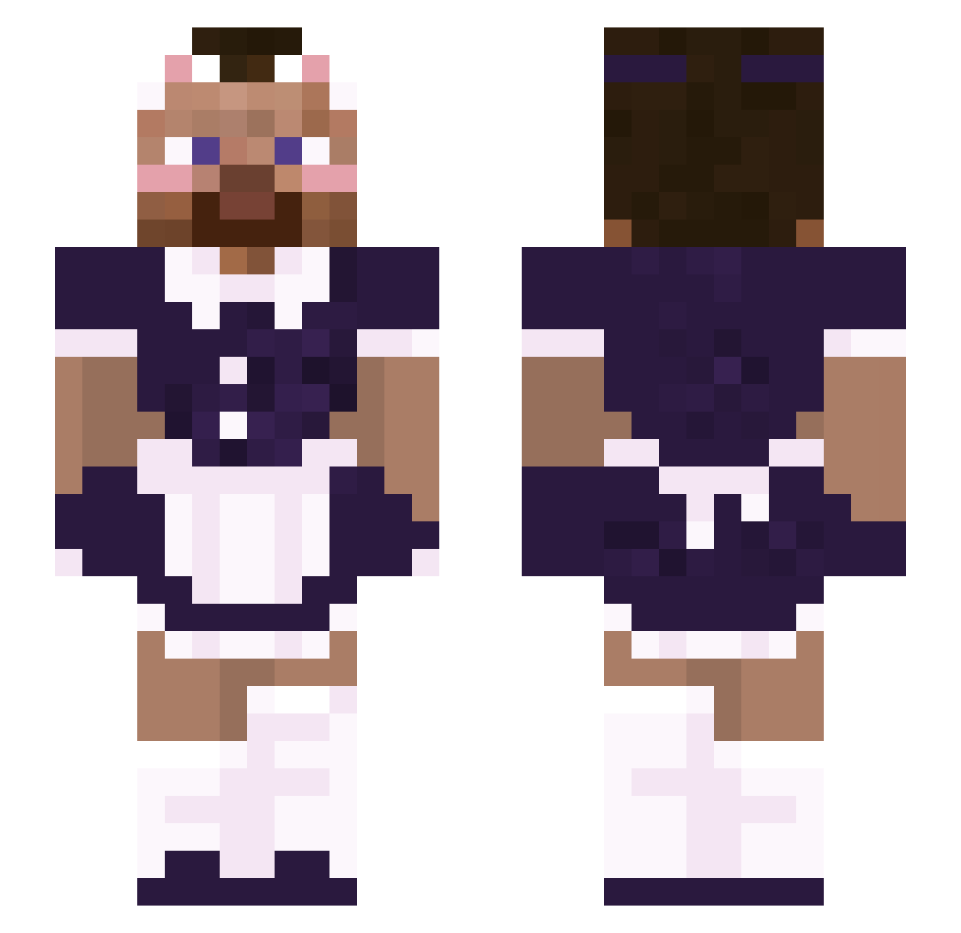 smithy_init Minecraft skin, front and back view