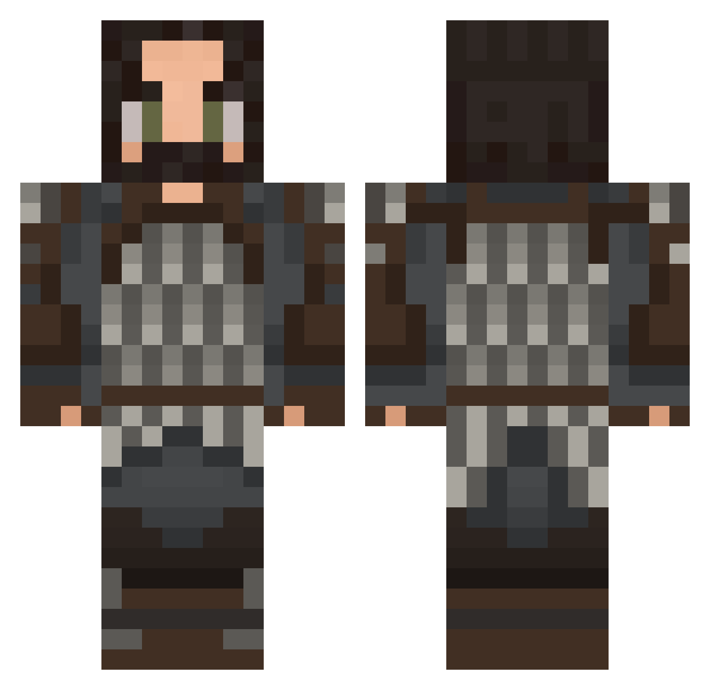 KHK_94 Minecraft skin, front and back view