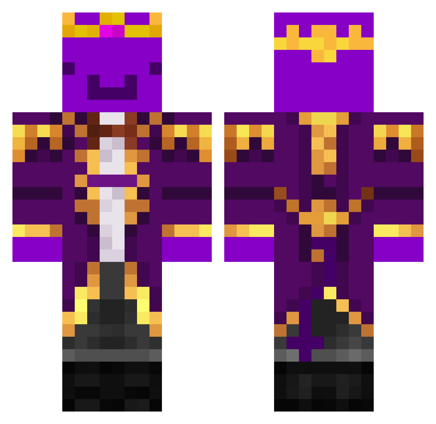 LEBGDU85 Minecraft skin, front and back view