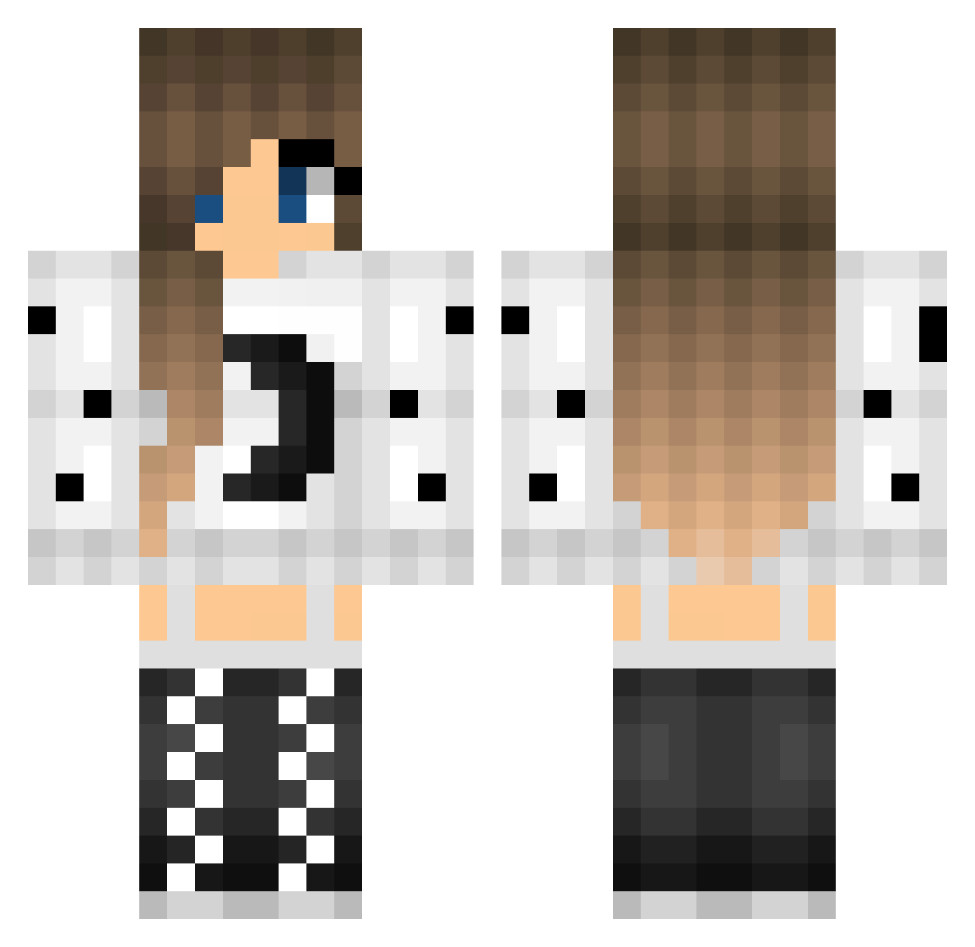 Naofumi_YT Minecraft skin, front and back view