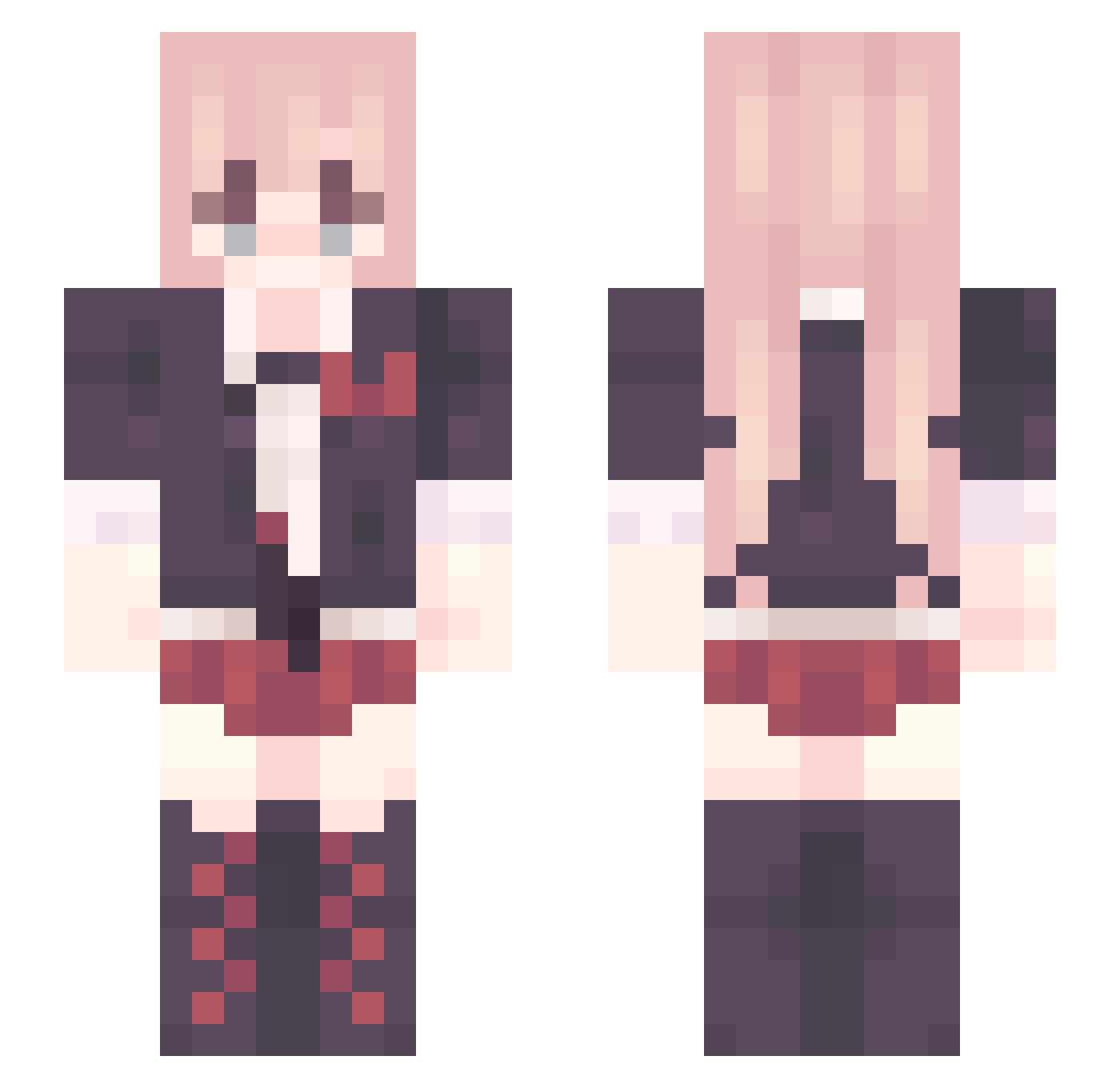 ItsAdumb Minecraft skin, front and back view