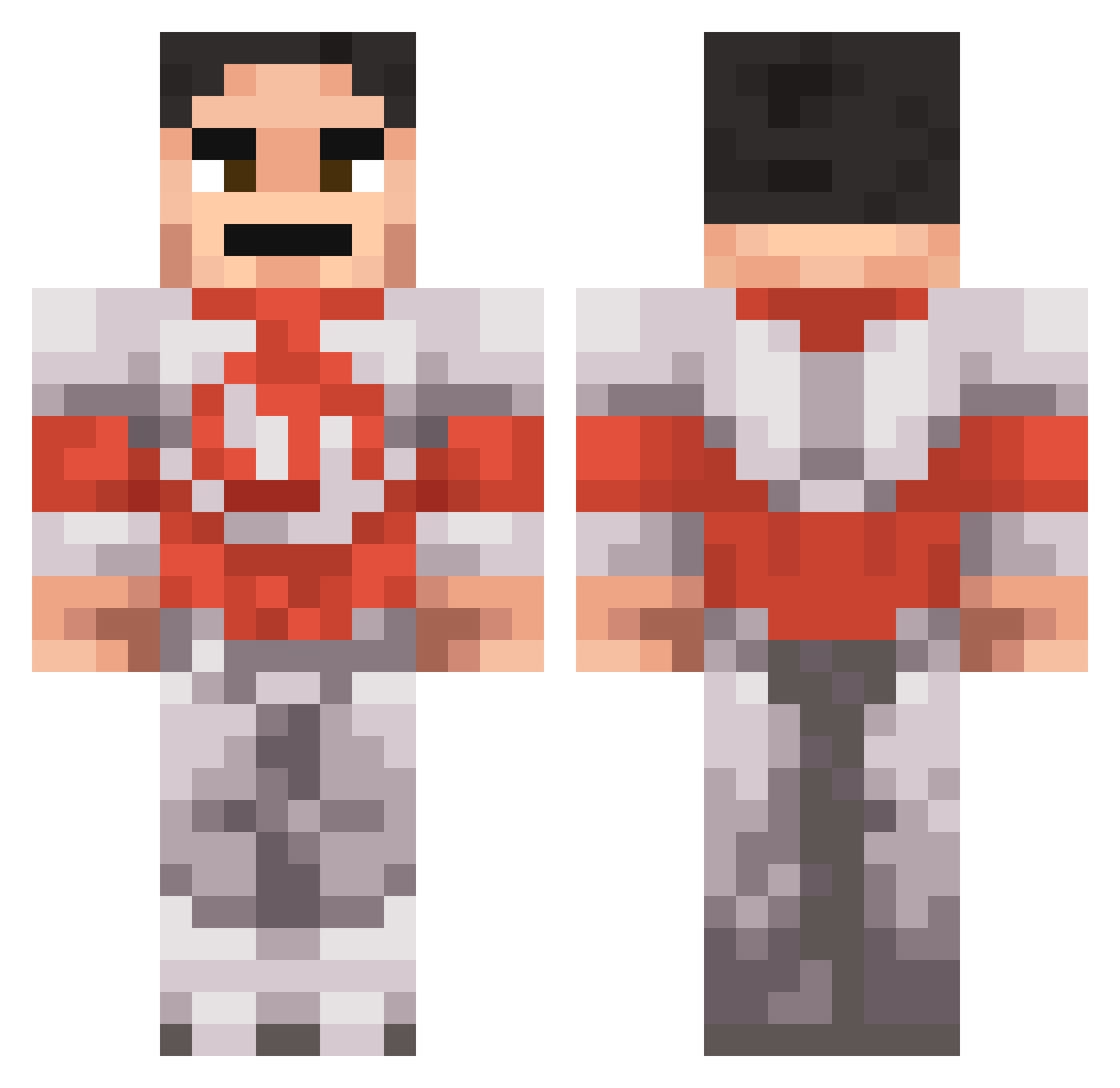 AbdEllRhman Minecraft skin, front and back view