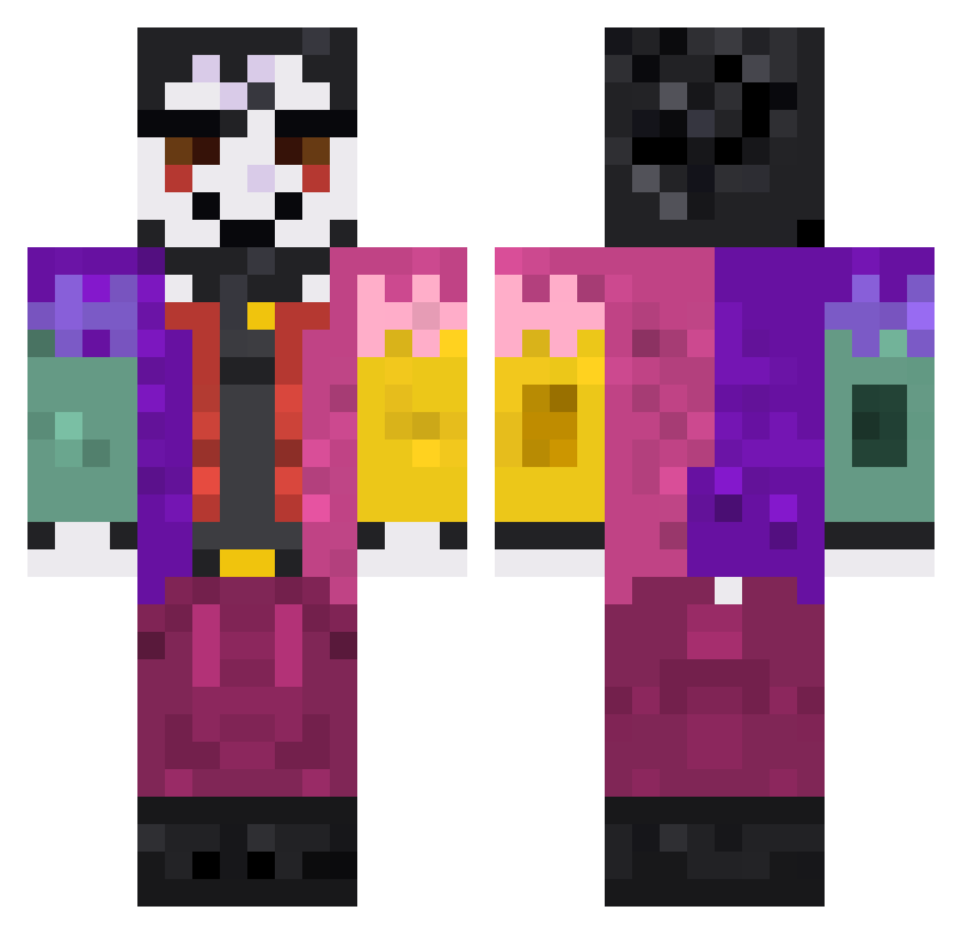 x_Duality_x Minecraft skin, front and back view