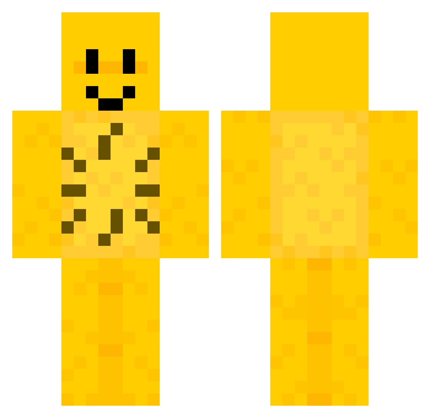 Ziximon Minecraft skin, front and back view