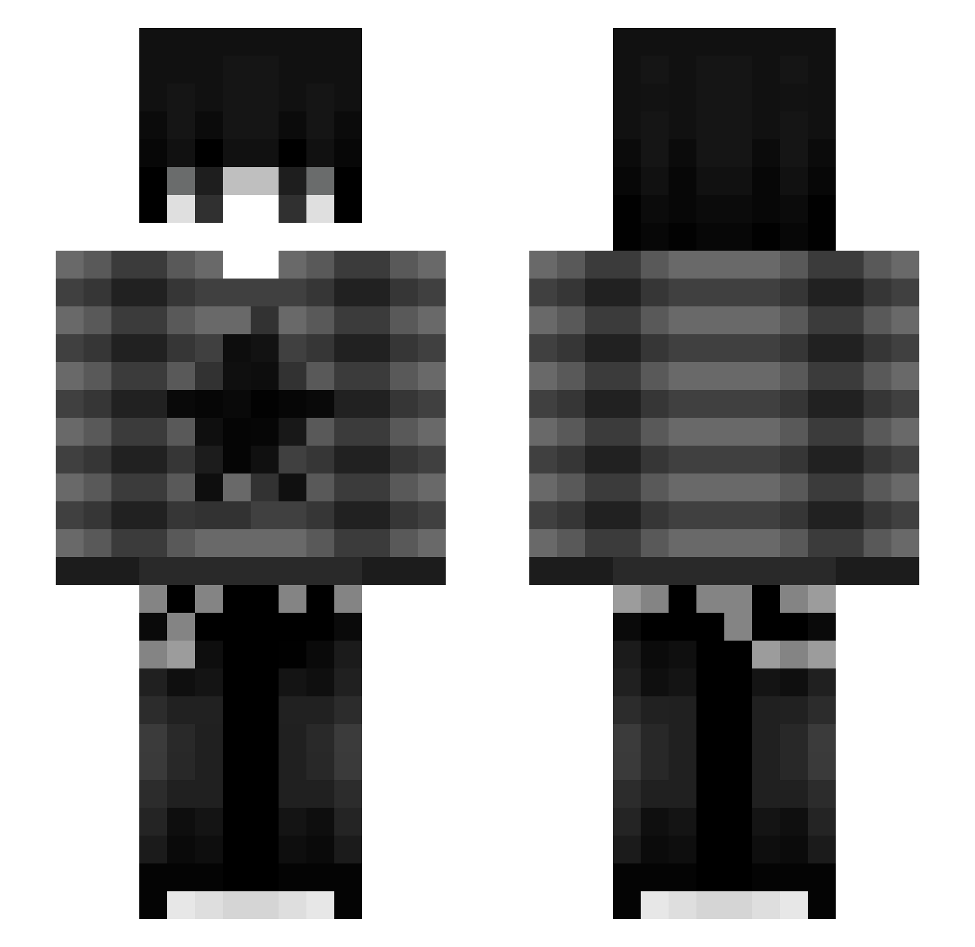 RozuSakura Minecraft skin, front and back view