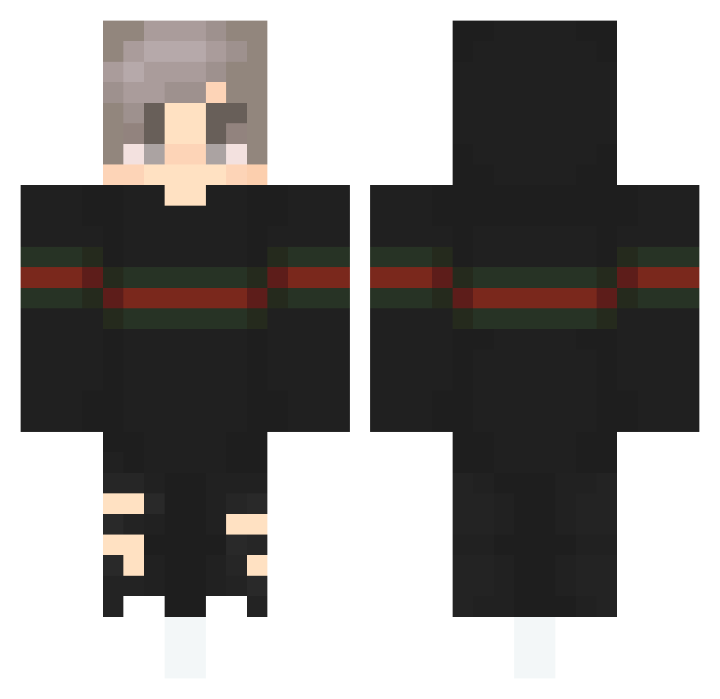 PrzeQSero Minecraft skin, front and back view