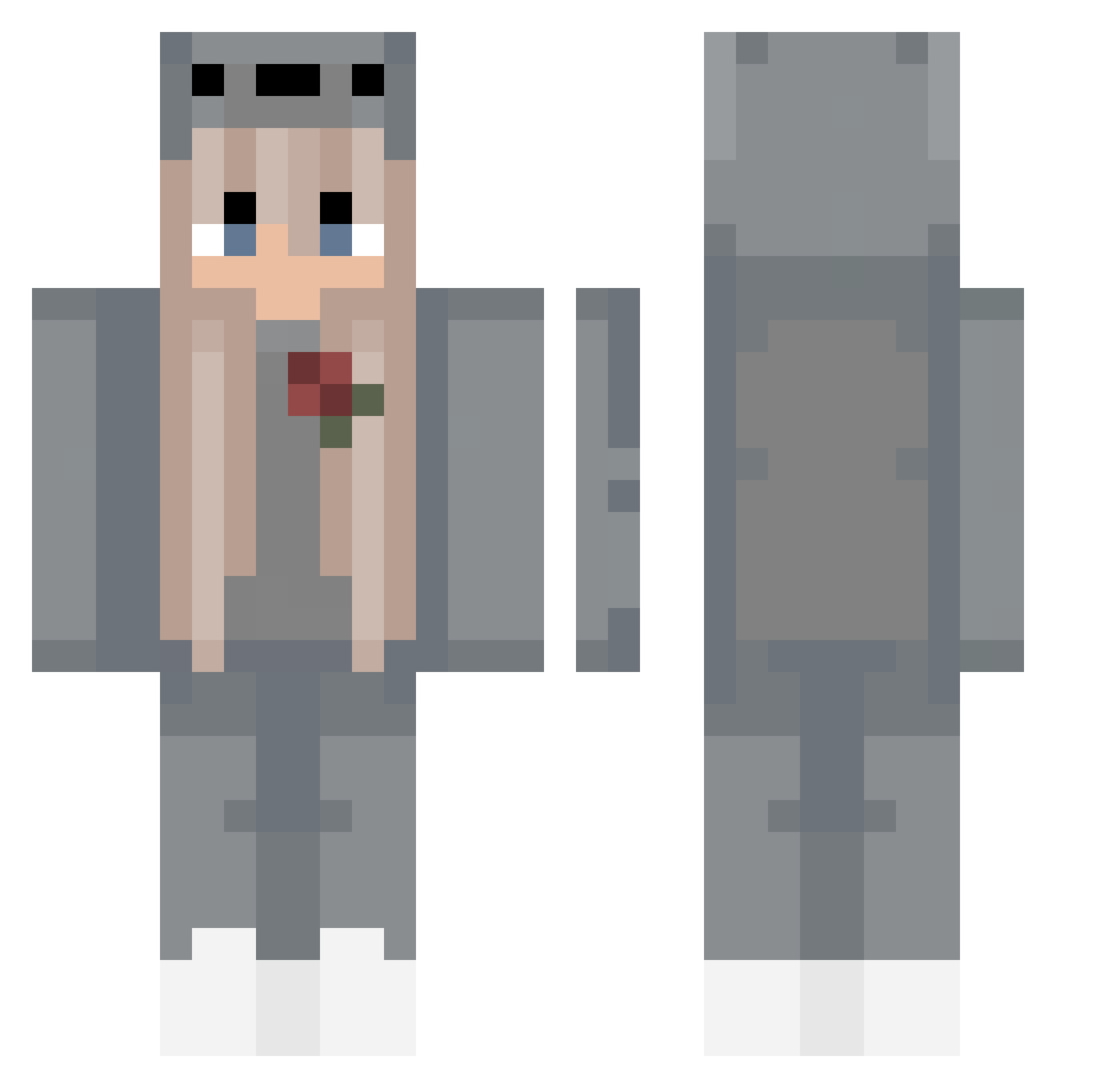 sikora69 Minecraft skin, front and back view