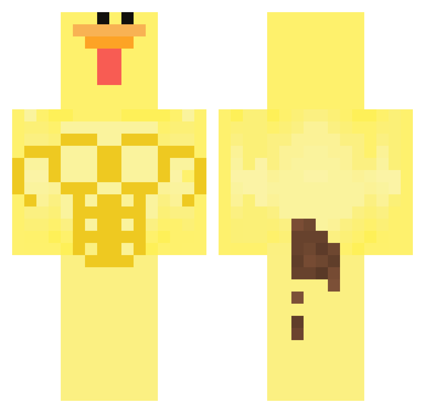 Rsatt Minecraft skin, front and back view