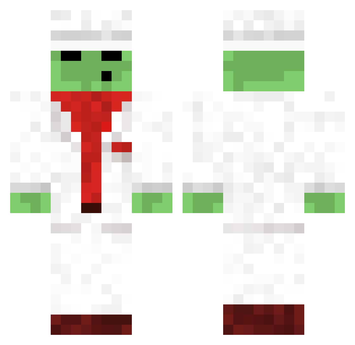 Reewo2 Minecraft skin, front and back view