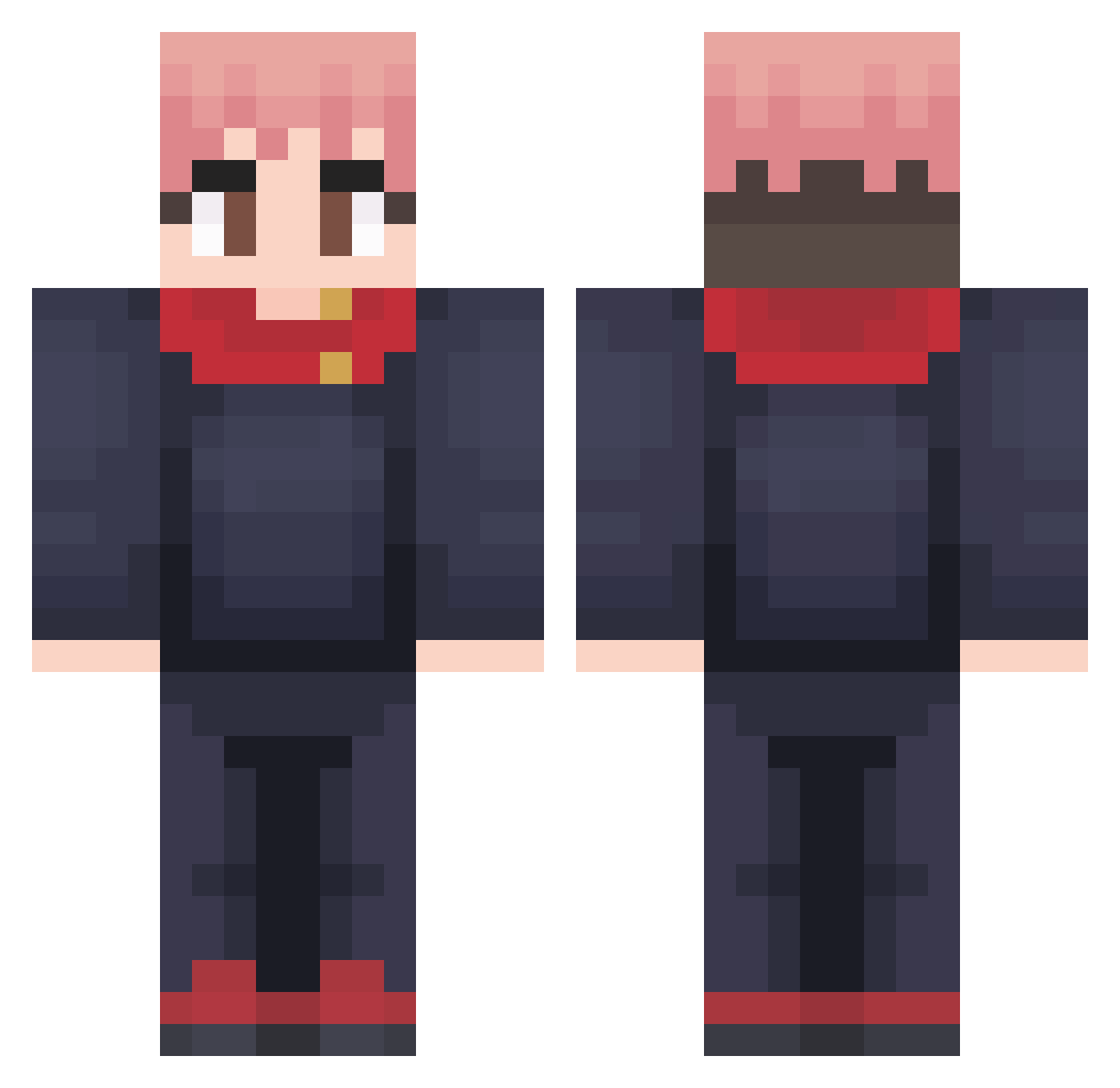 TheGhosto Minecraft skin, front and back view