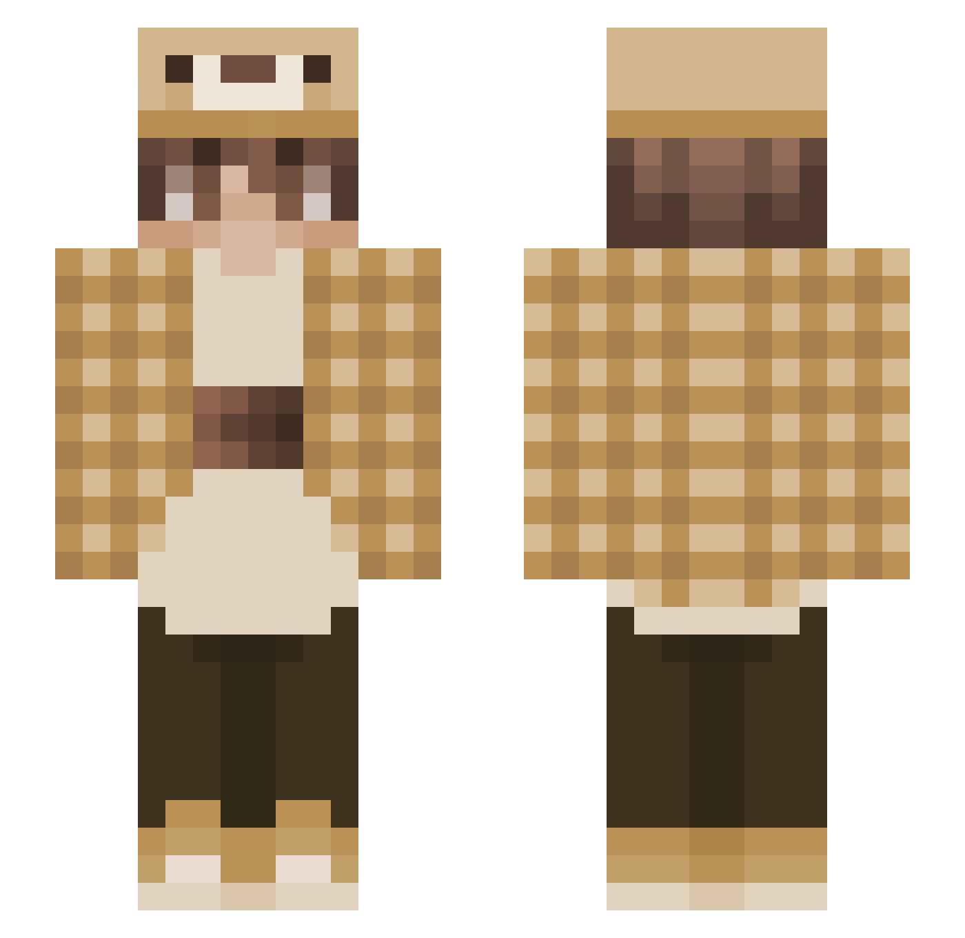 Ven1tus Minecraft skin, front and back view