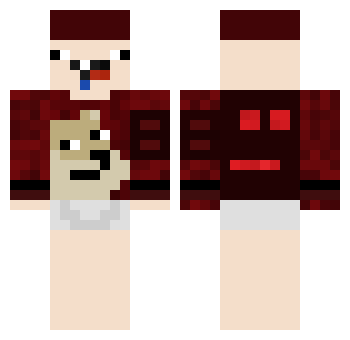 doglaBR Minecraft skin, front and back view
