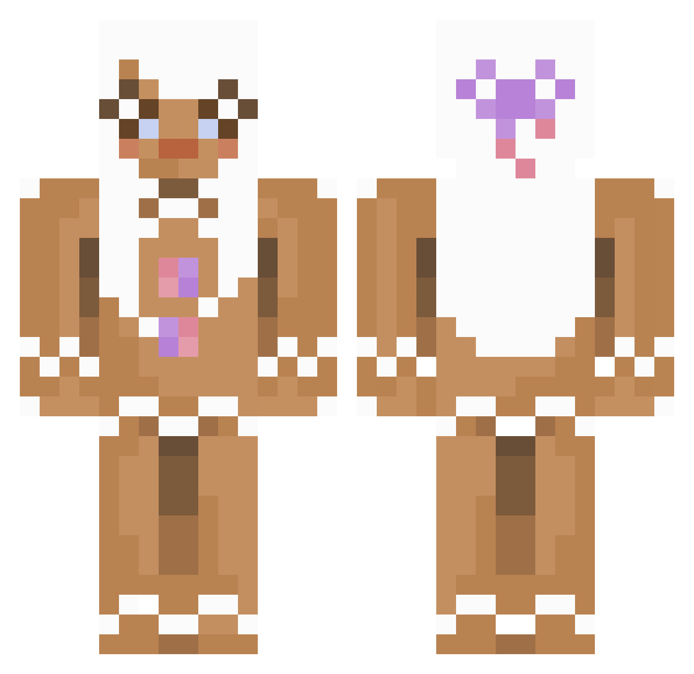 balemoone Minecraft skin, front and back view
