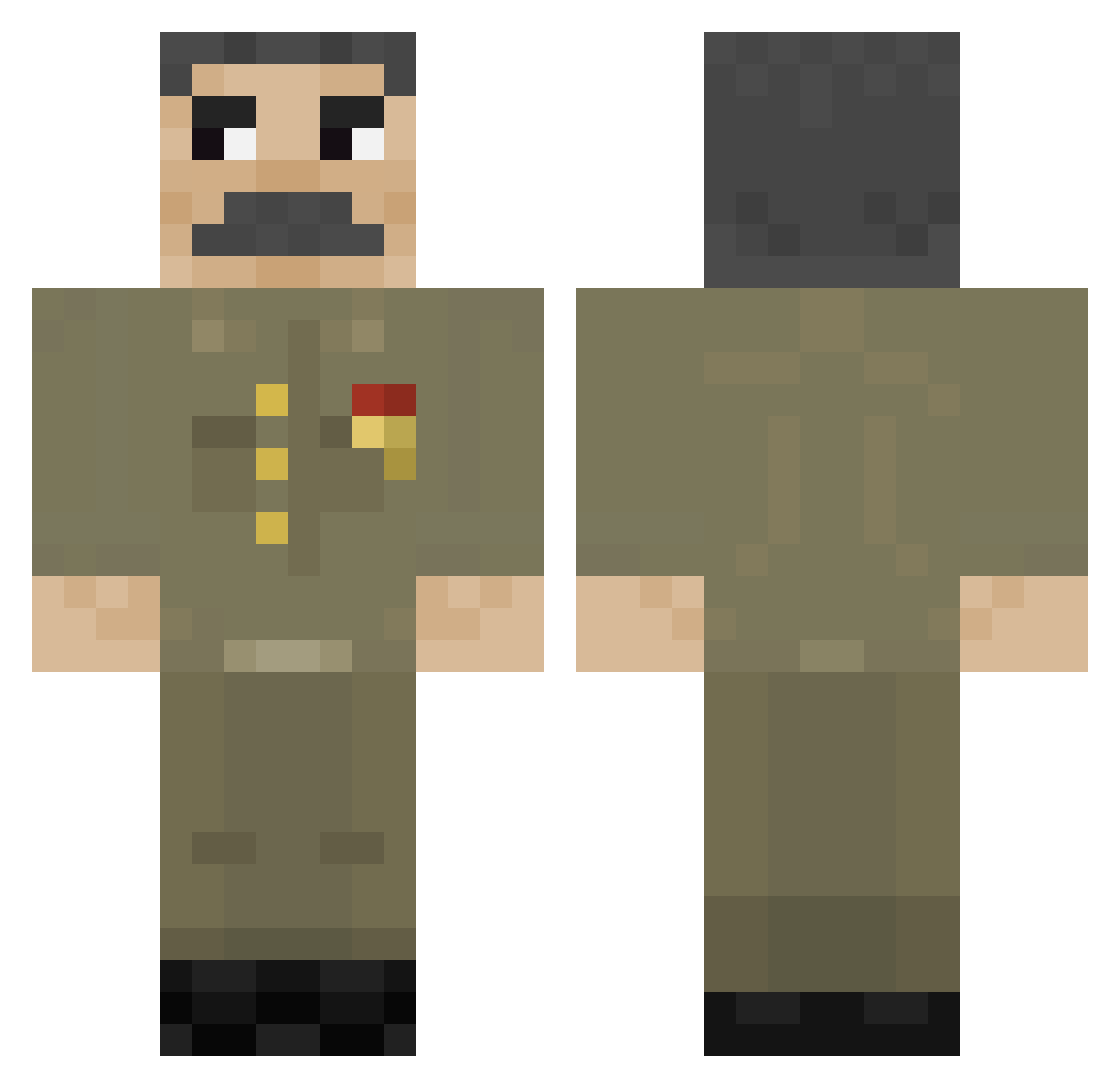 Frodrik_ Minecraft skin, front and back view