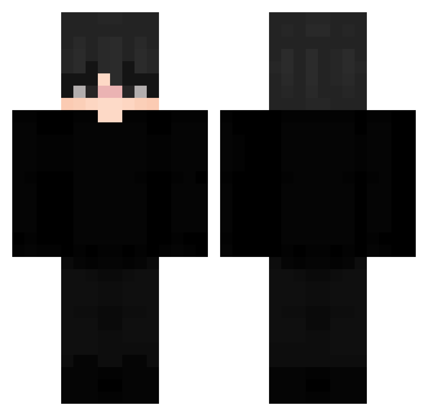 Sdxzera Minecraft skin, front and back view