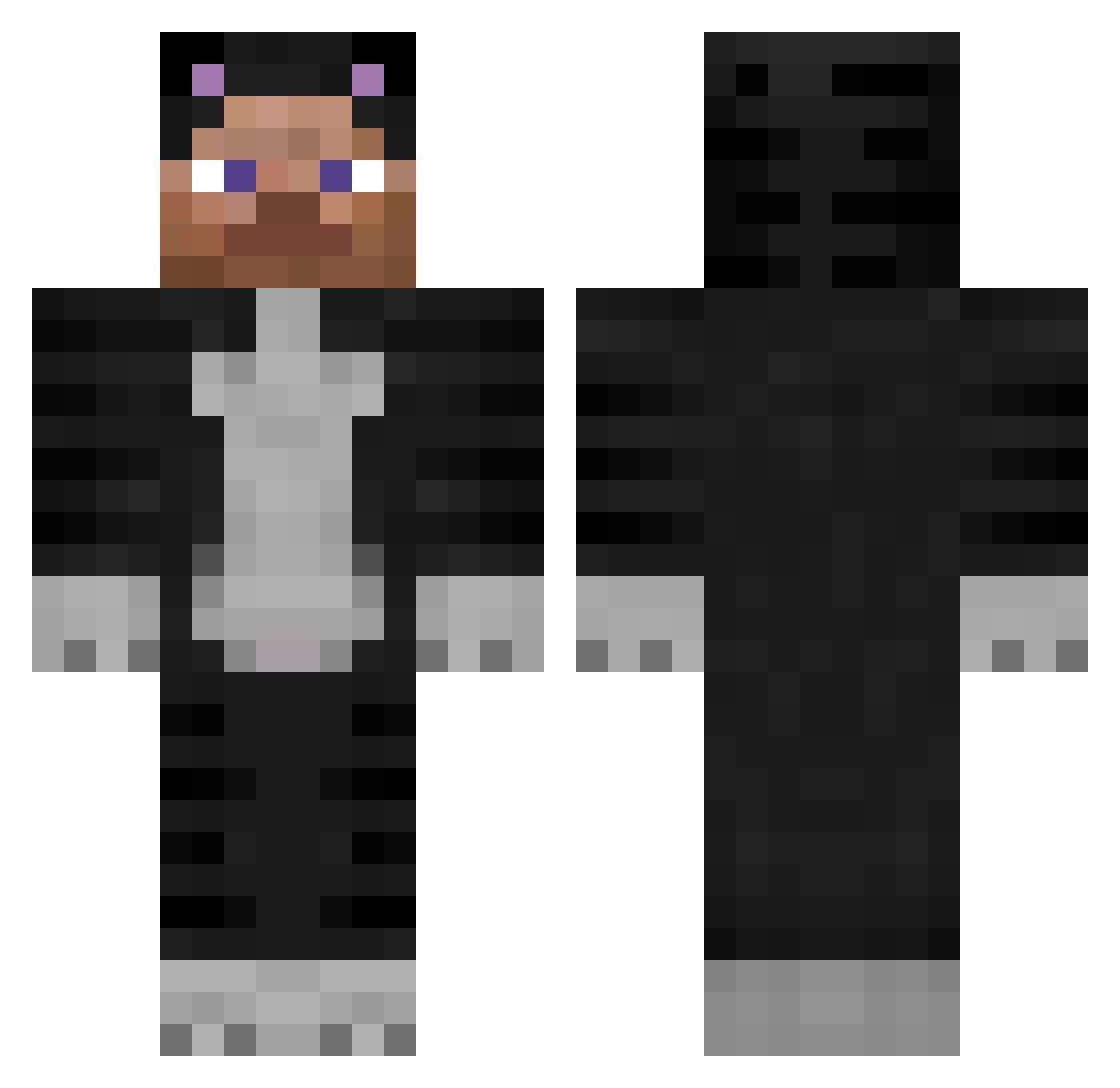 zifiz Minecraft skin, front and back view