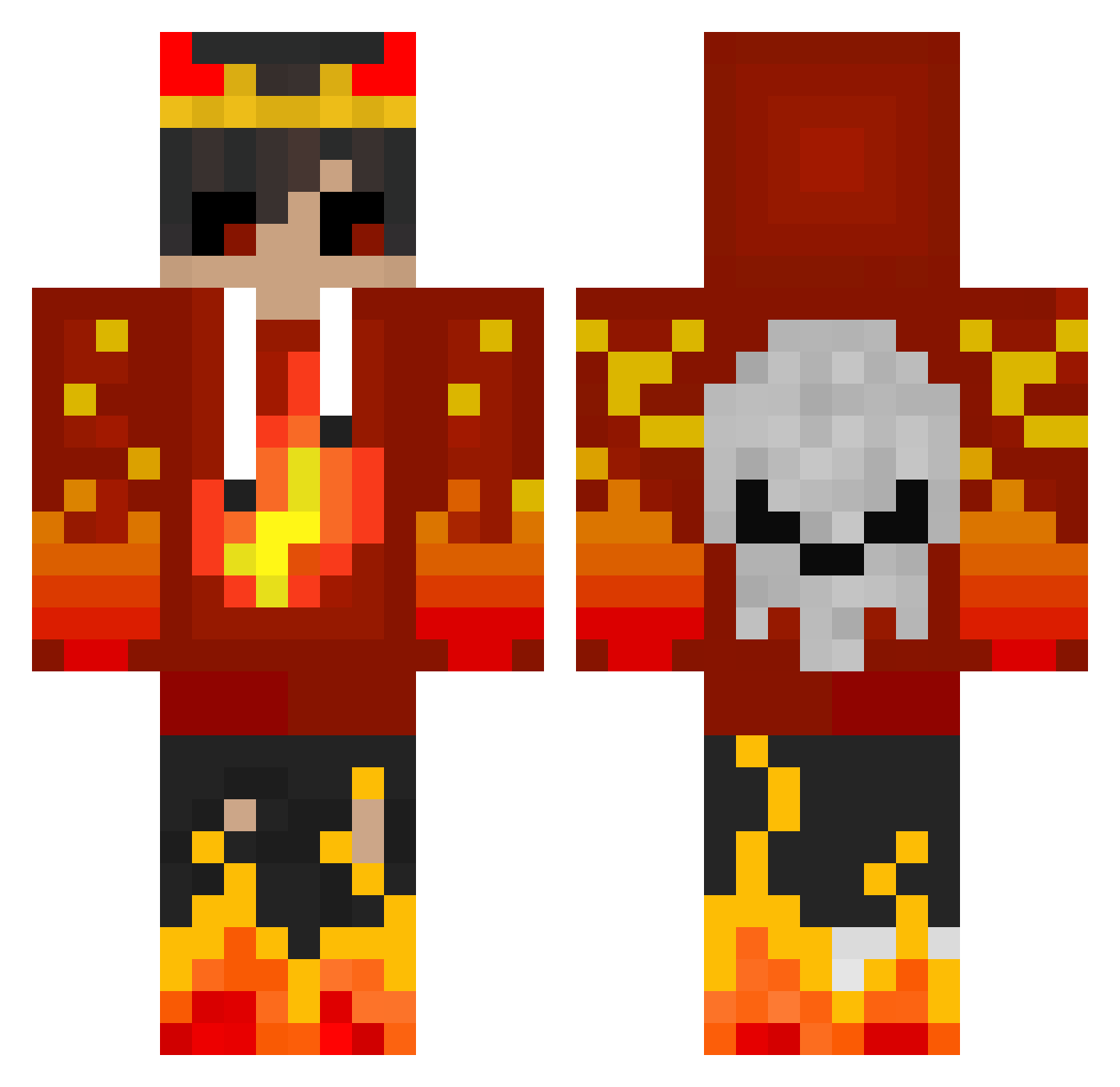 SN_SMOOTH Minecraft skin, front and back view