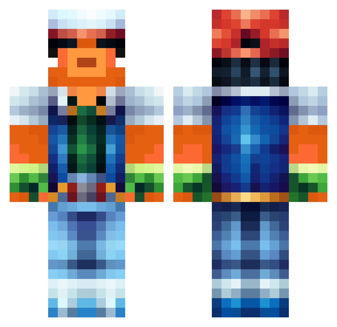 SanderT_ Minecraft skin, front and back view