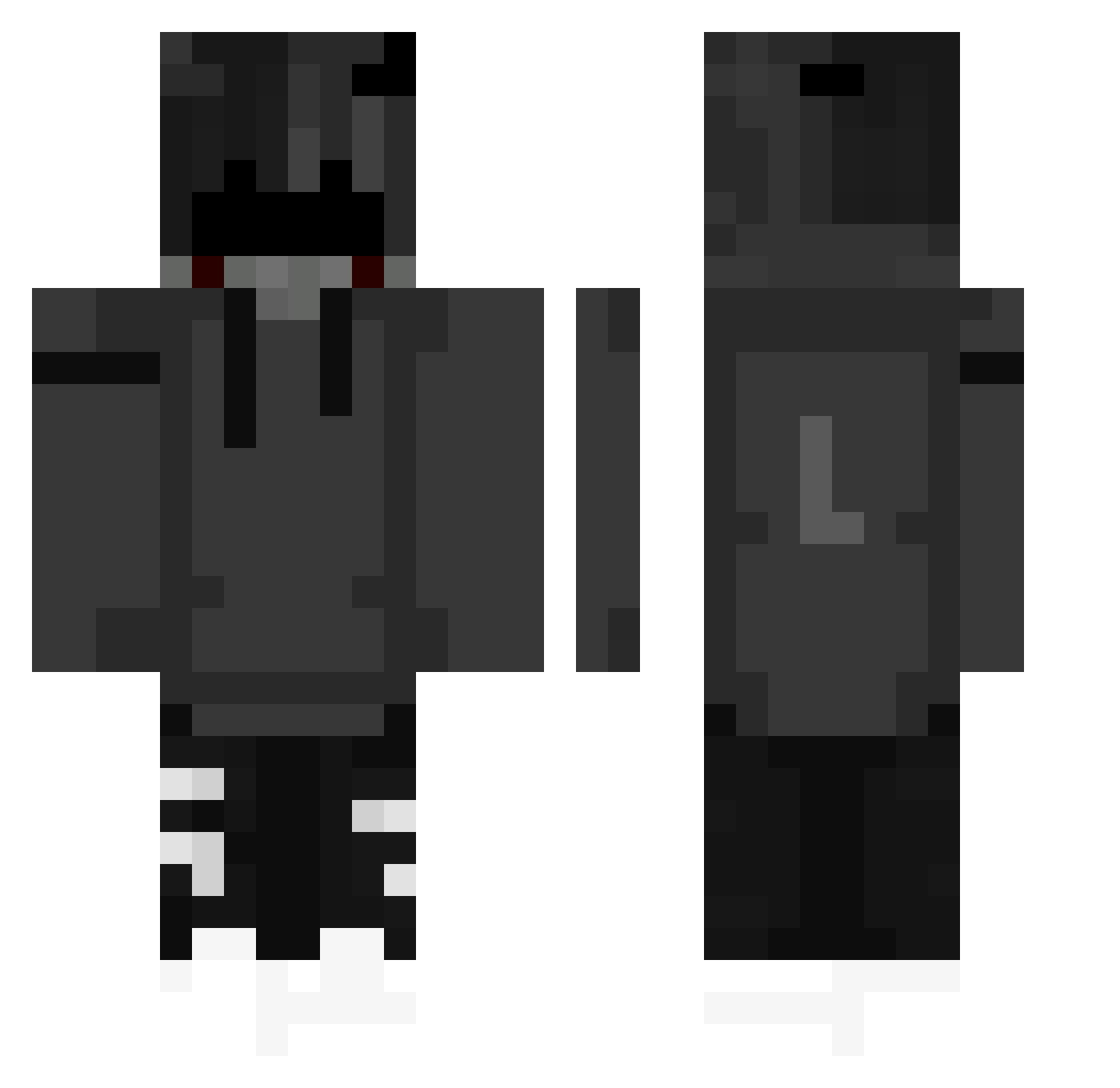 Wisnia_18 Minecraft skin, front and back view