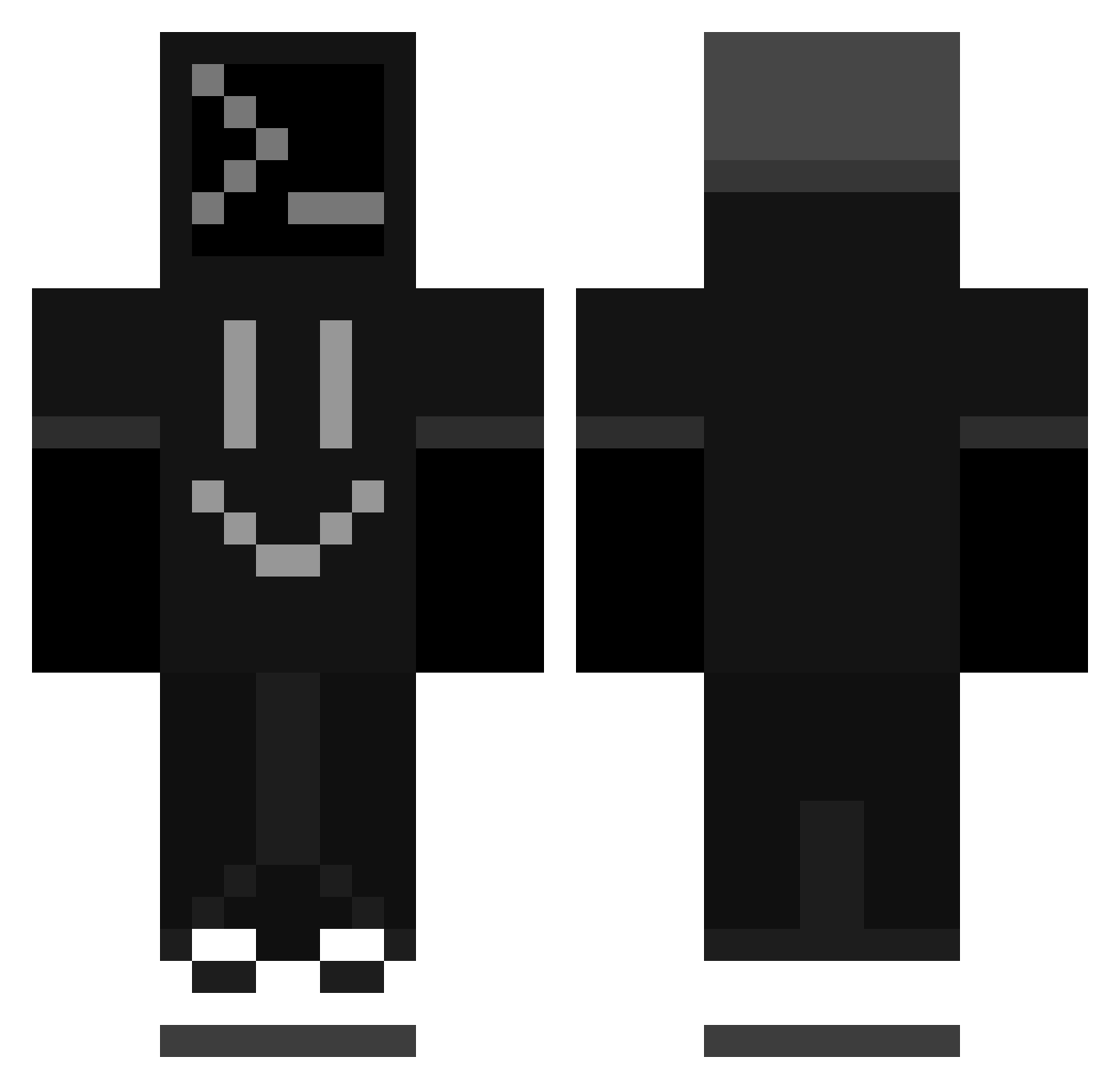 DE69 Minecraft skin, front and back view
