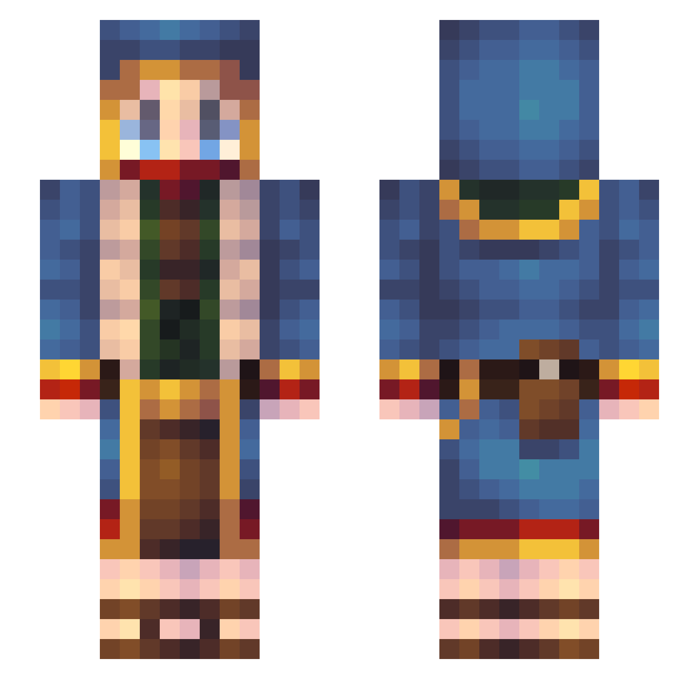 Stargazer4897 Minecraft skin, front and back view