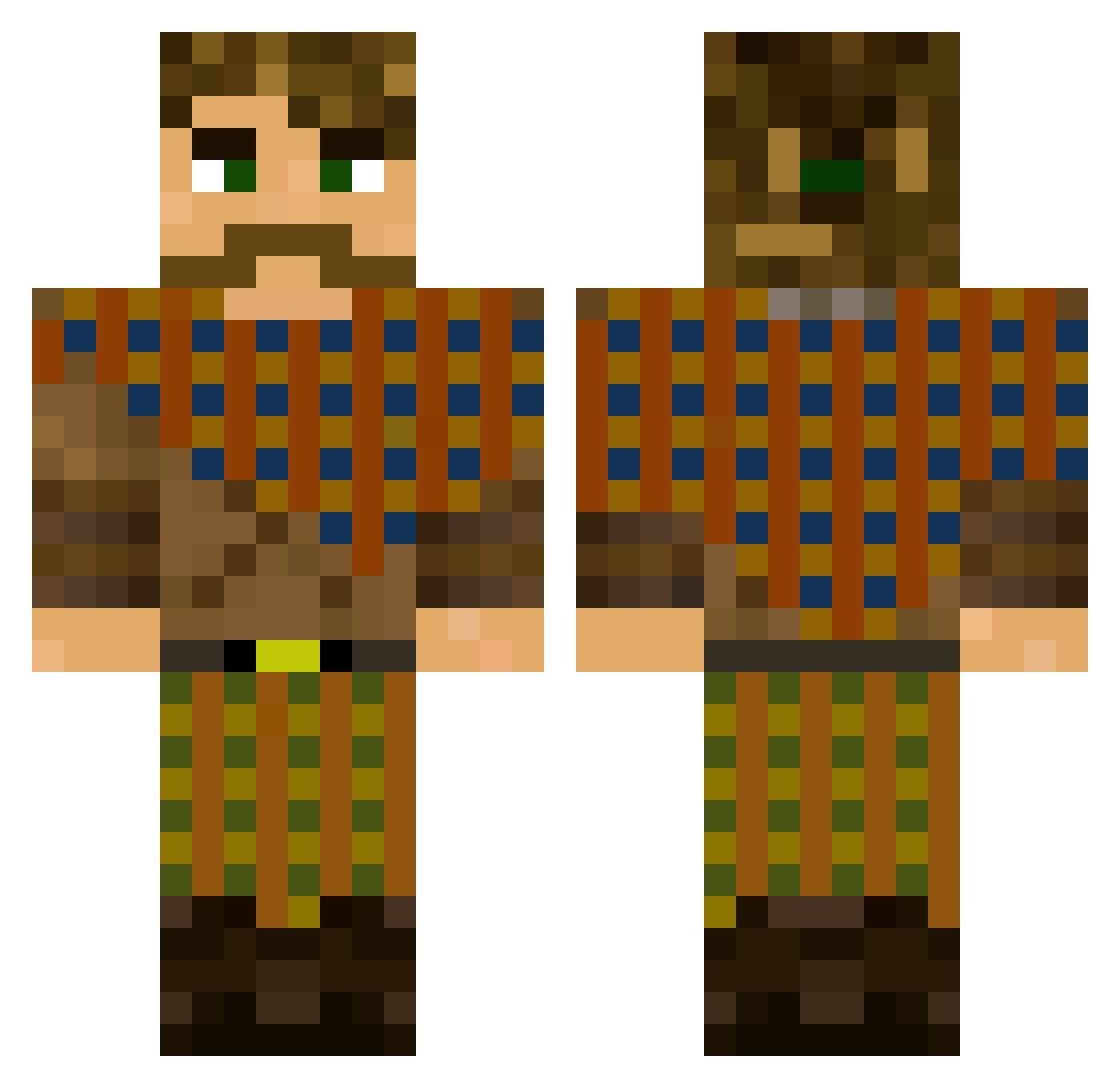 ArchdukeFranzII Minecraft skin, front and back view