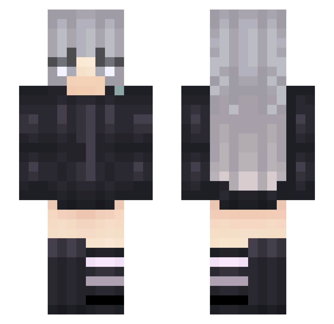 yeralash Minecraft skin, front and back view