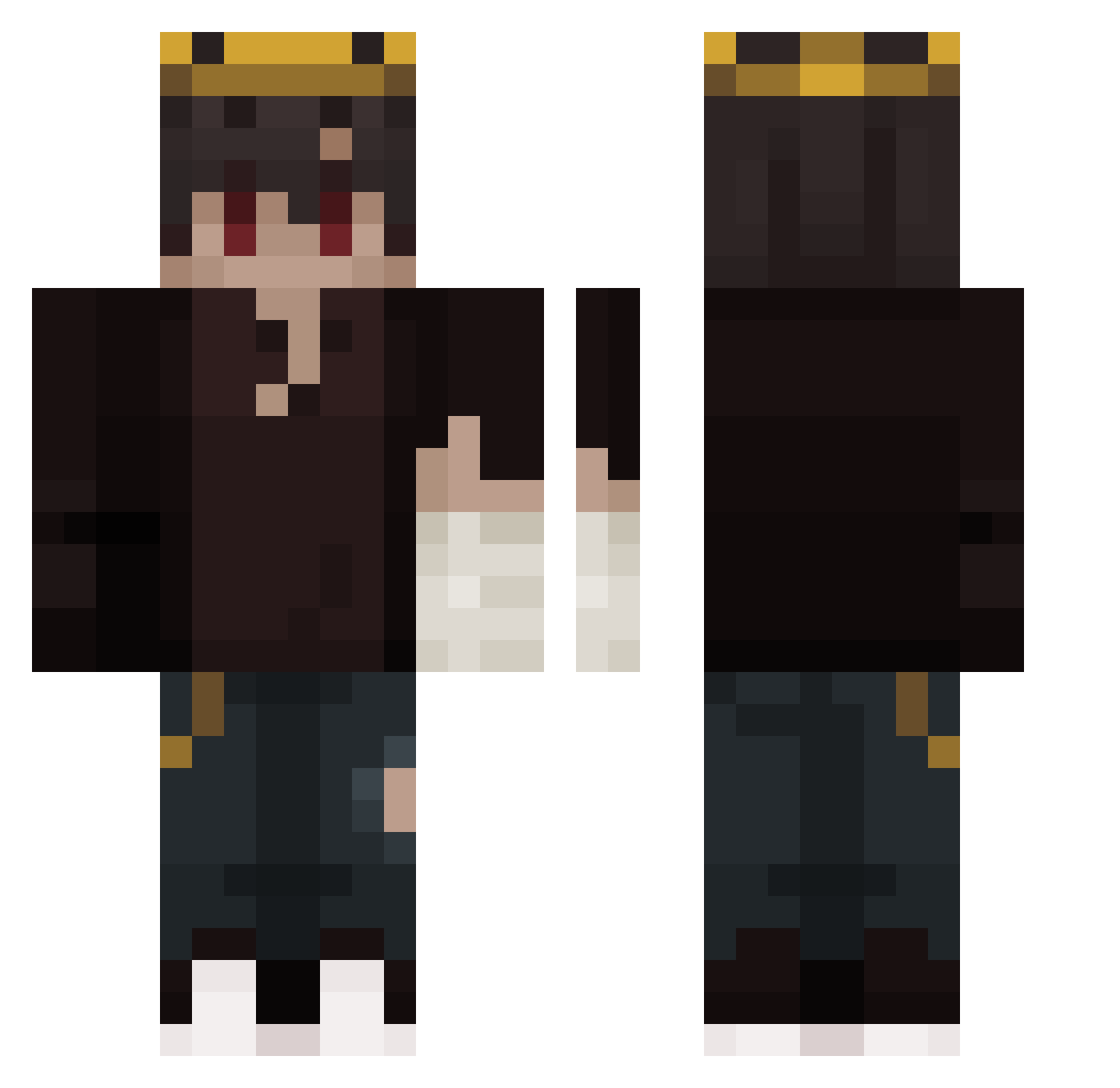 vaillian Minecraft skin, front and back view