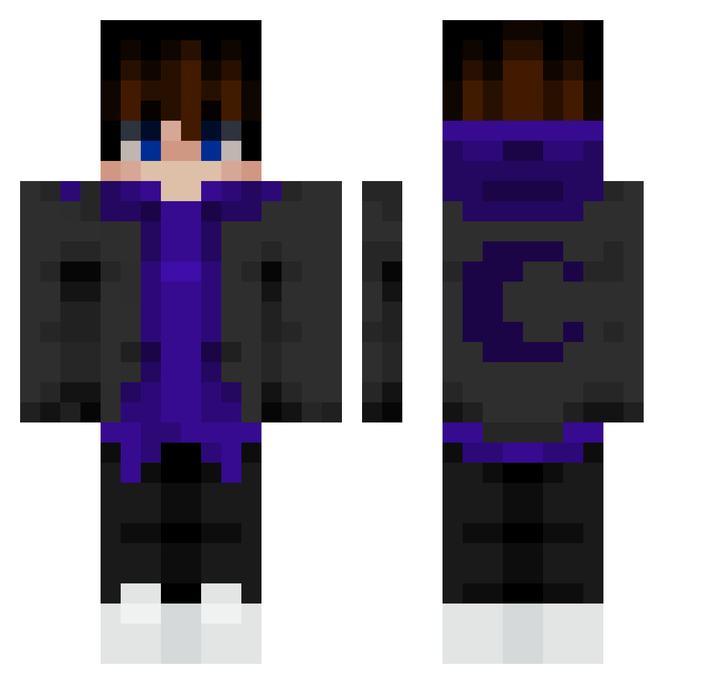 Kanweir Minecraft skin, front and back view