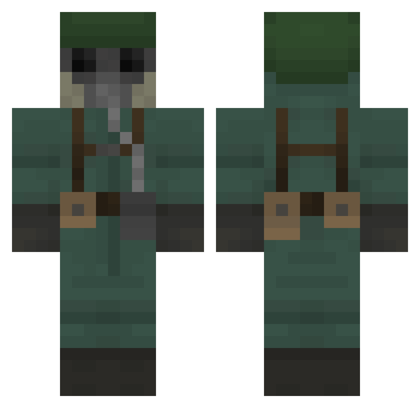 Nikitka Minecraft skin, front and back view