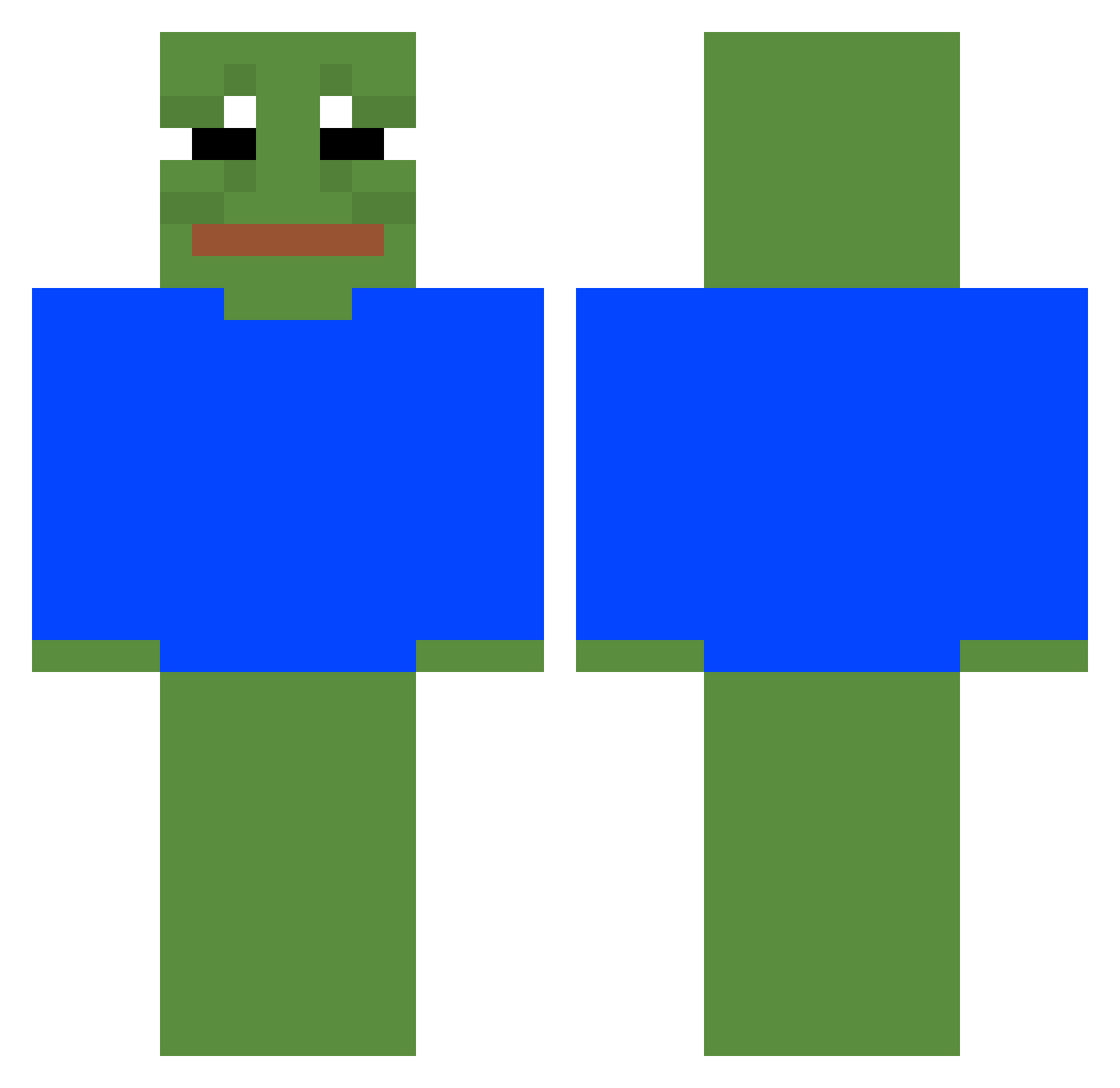 Sodium Minecraft skin, front and back view