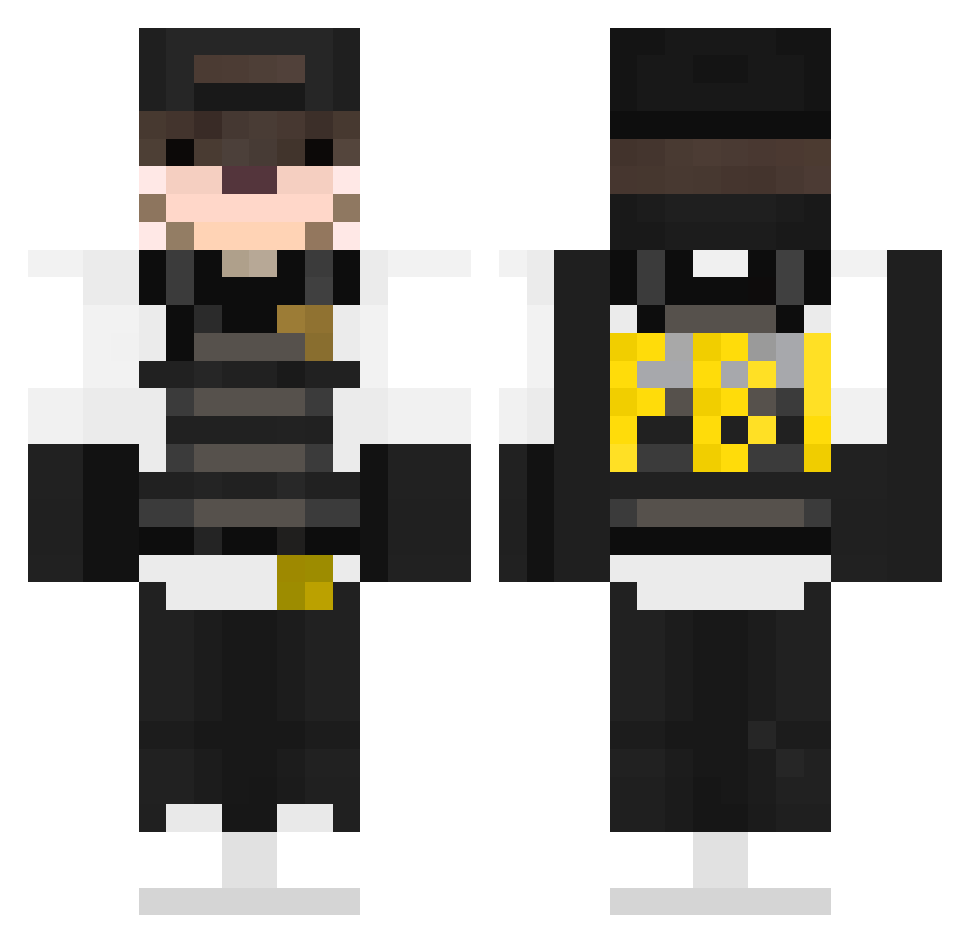 B_Vercetti Minecraft skin, front and back view