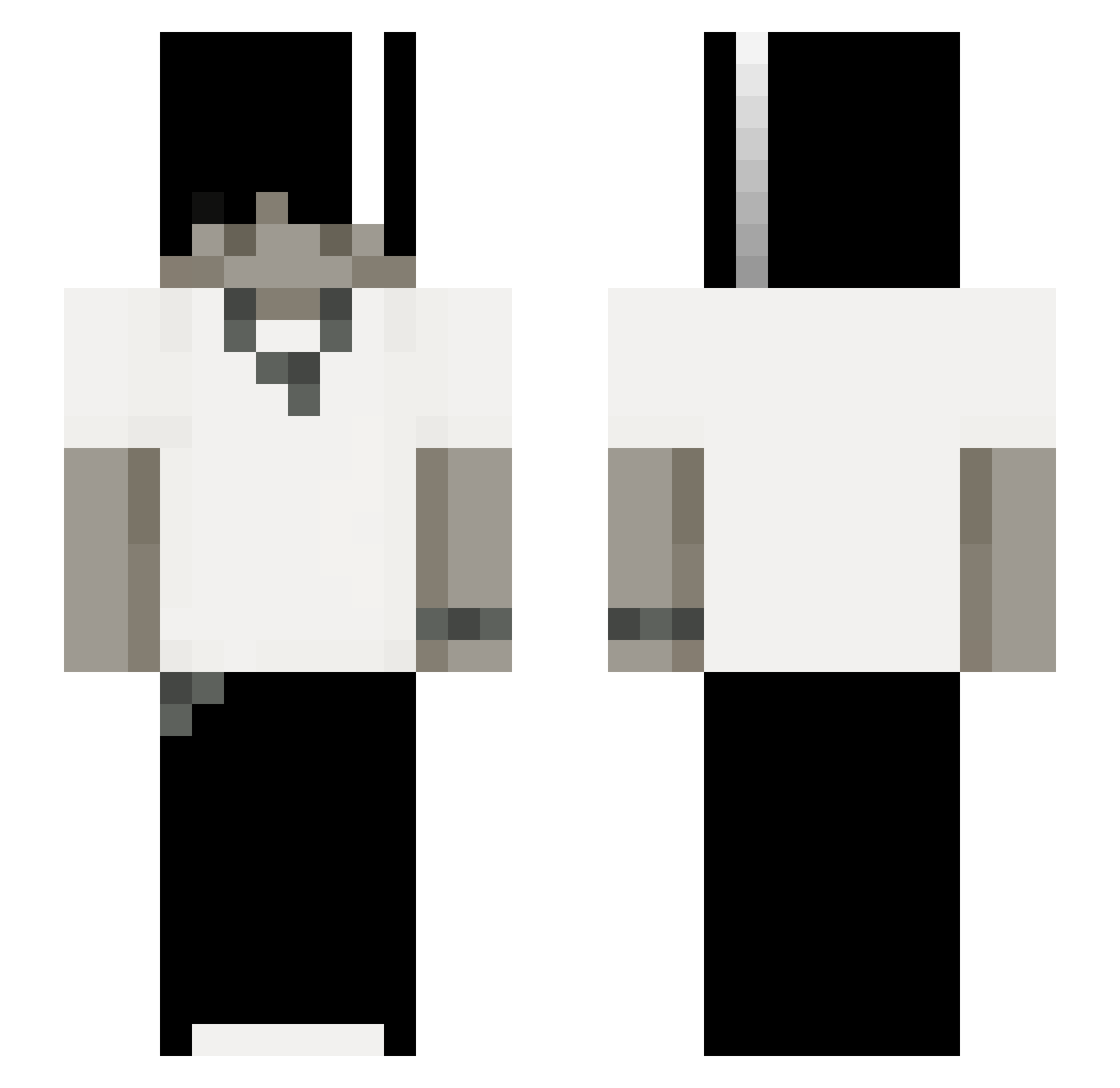 ZEKW Minecraft skin, front and back view