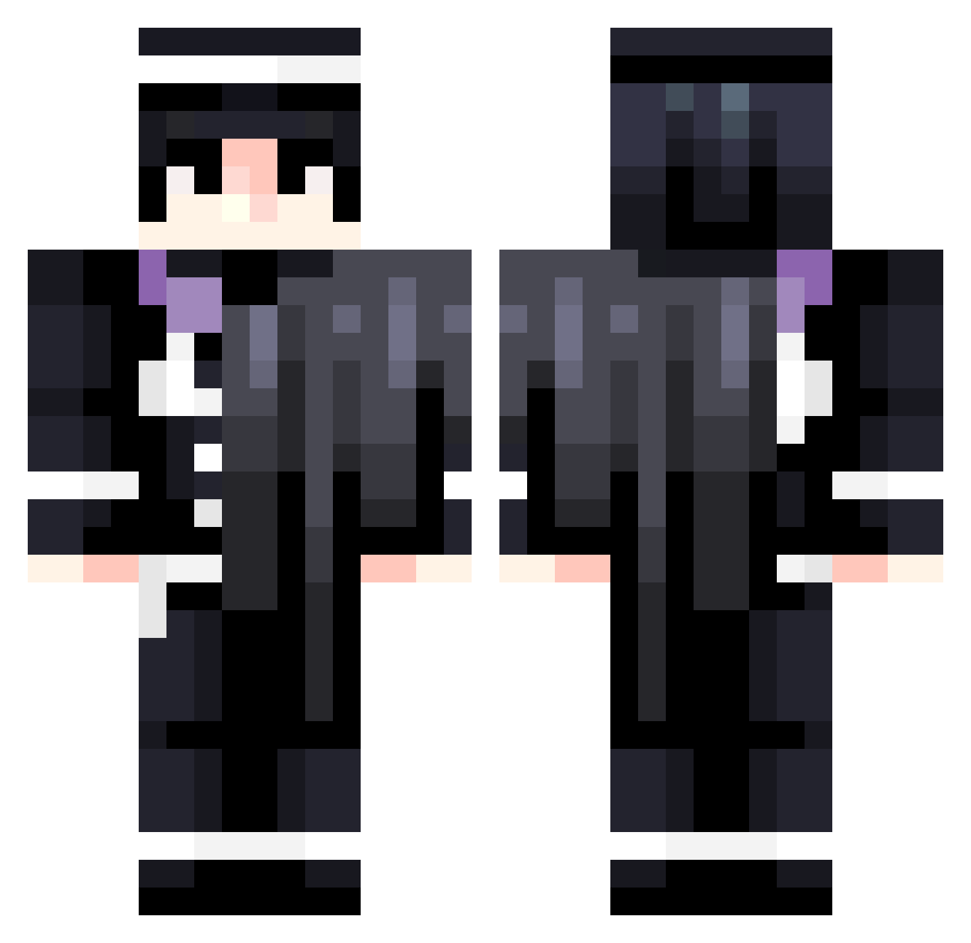 just_M4RS Minecraft skin, front and back view