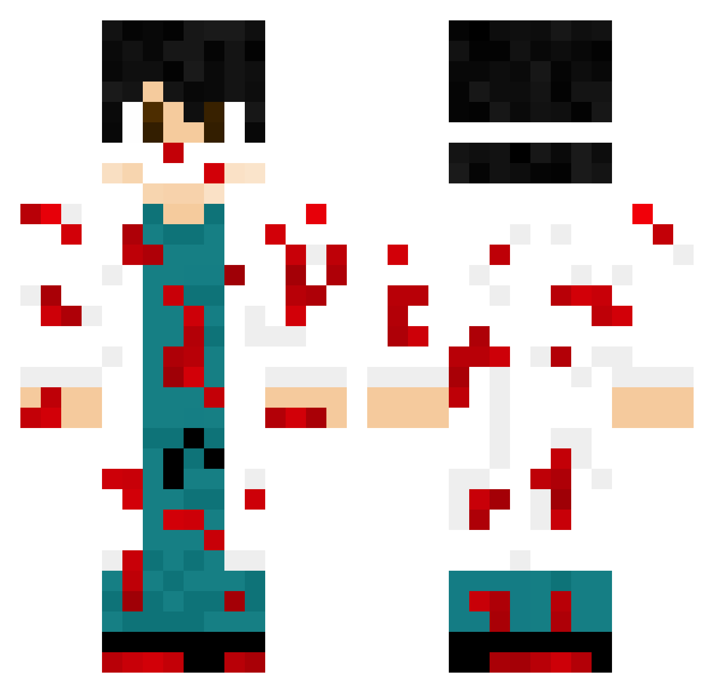 galloway Minecraft skin, front and back view