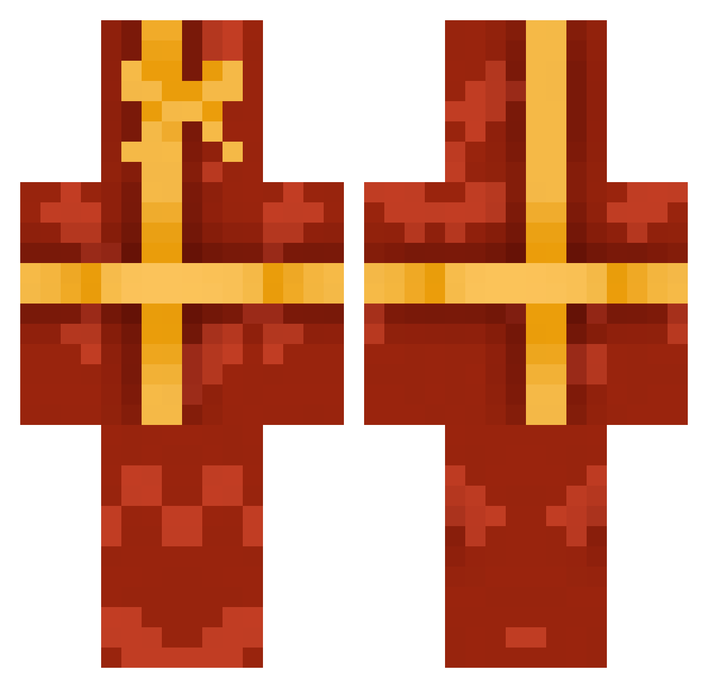 catbomber Minecraft skin, front and back view